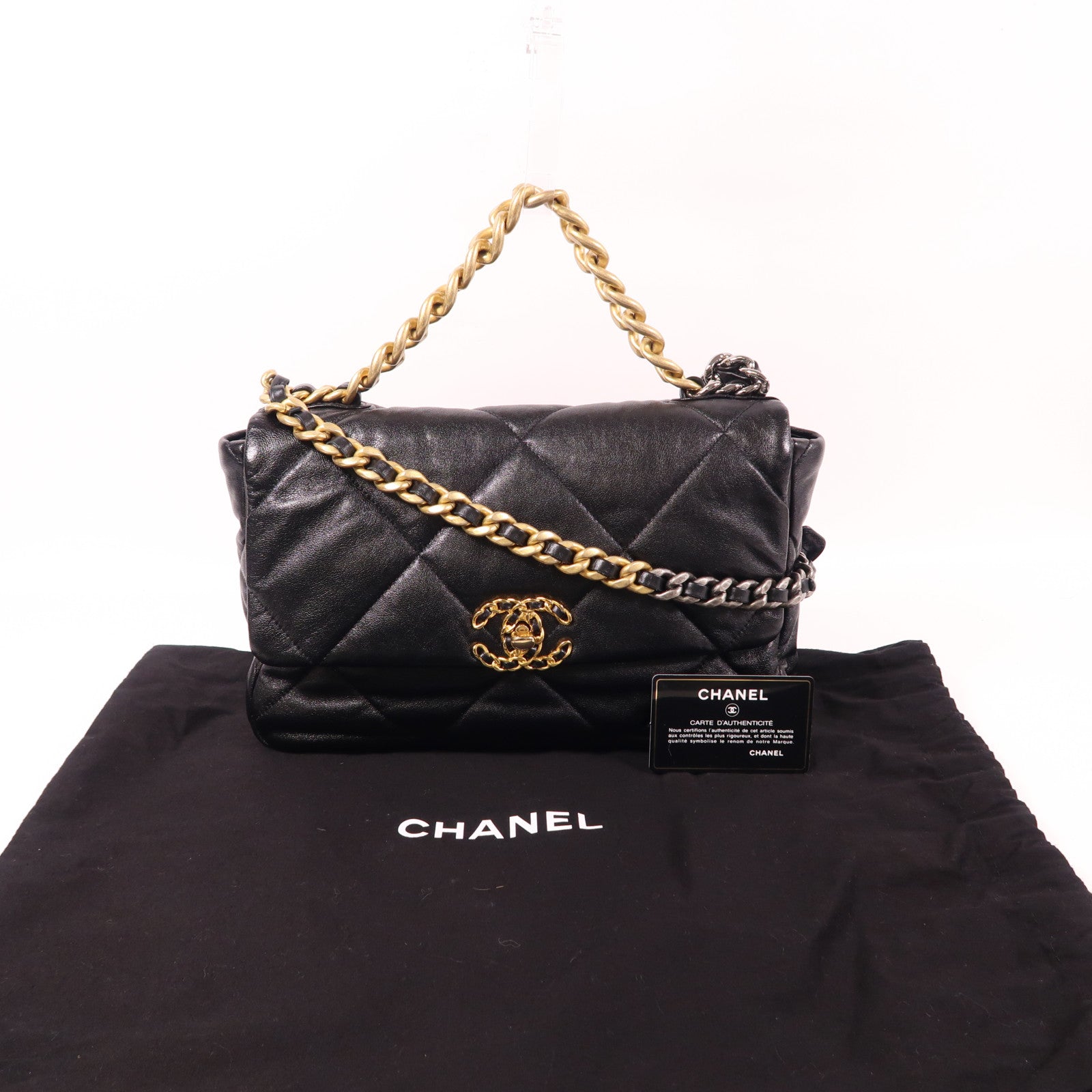 CHANEL 【激減優惠】牛皮皮革Chanel 19手挽肩背兩用袋