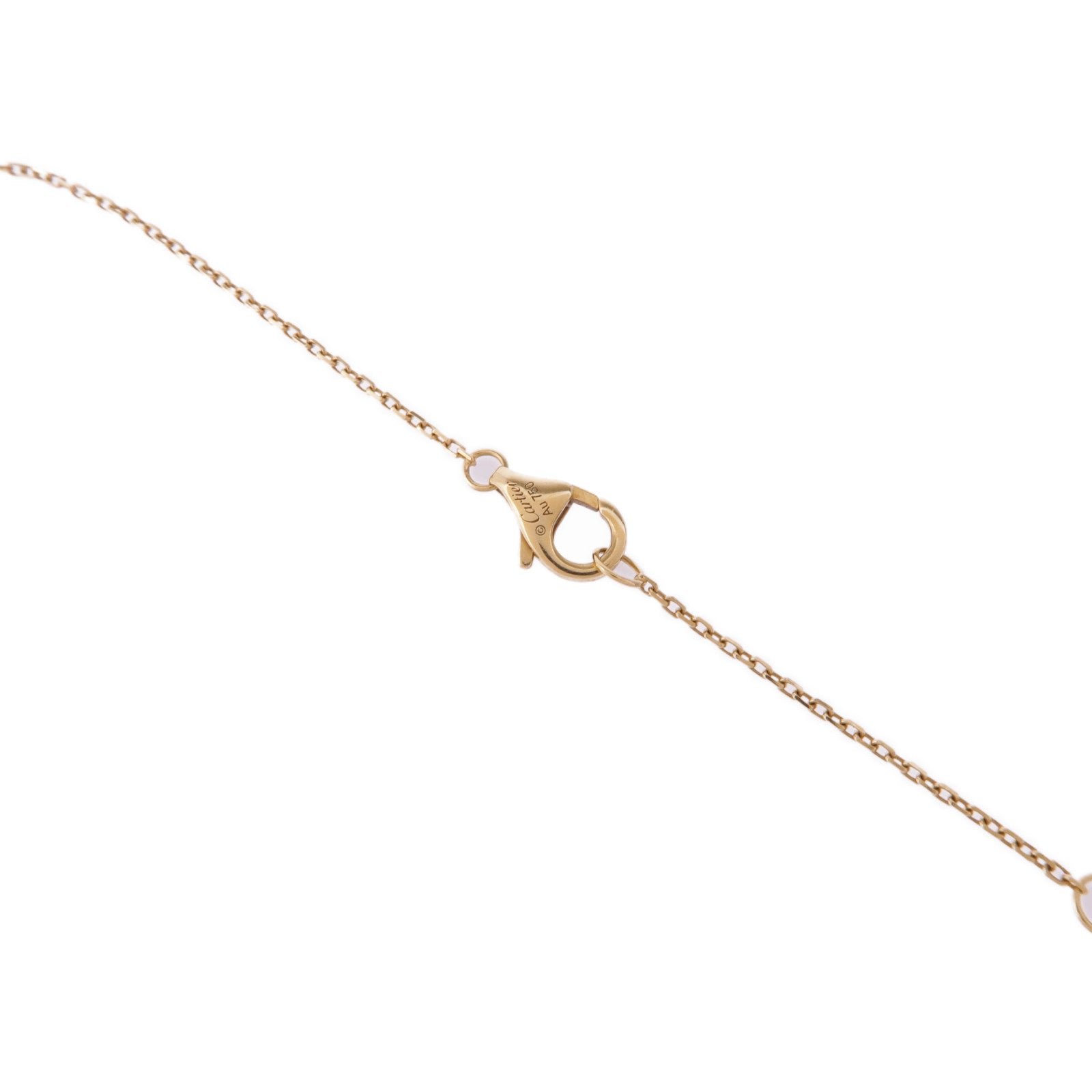 CARTIER 18K黃金Amulette De Diamond Necklace鑽石/珍珠母項鍊