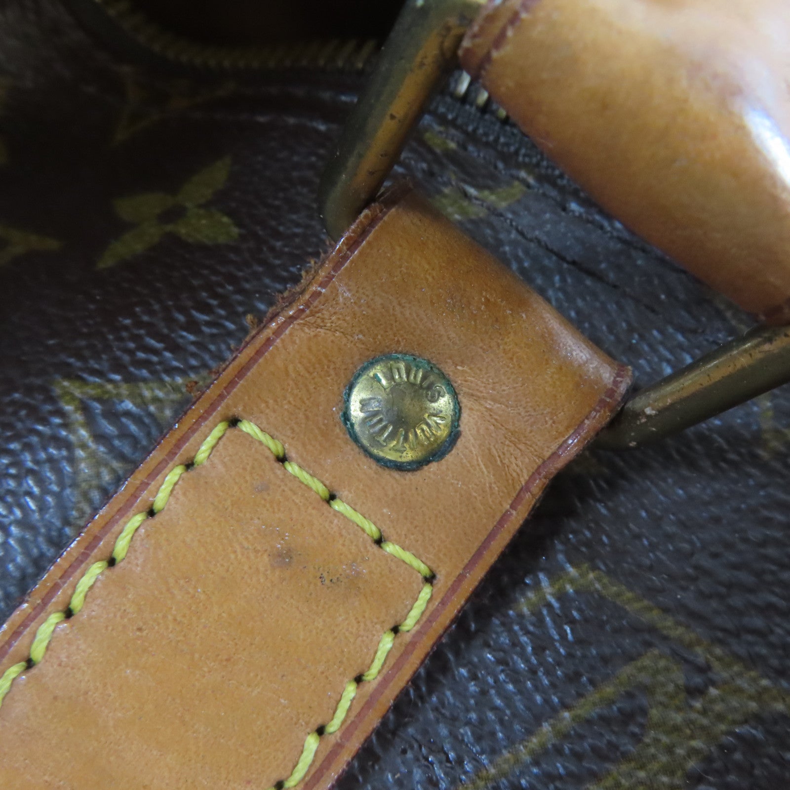 LOUIS VUITTON Monogram Keepall 50金扣手挽袋啡色