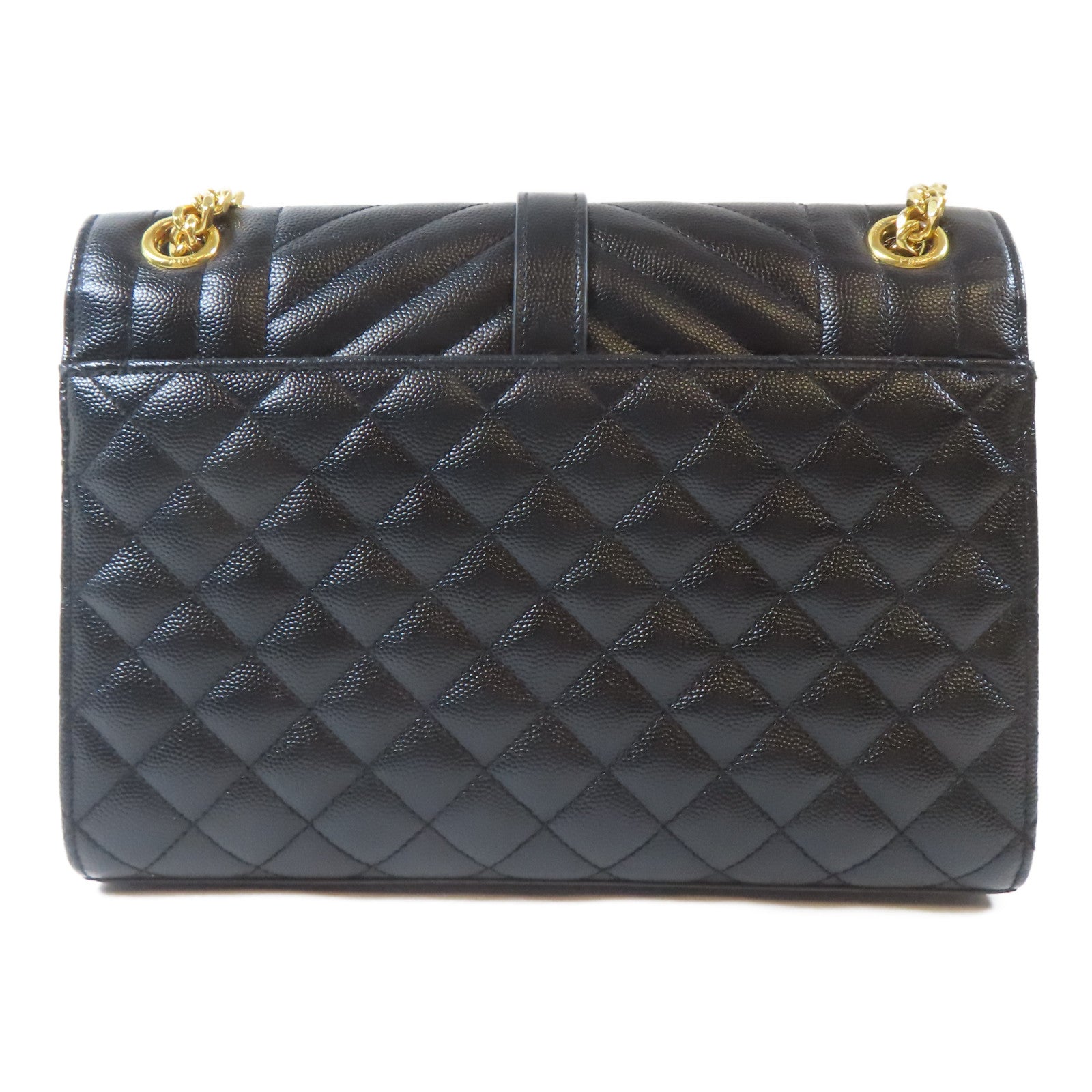 SAINT LAURENT 牛皮皮革Envelope Sling Bag金扣鏈帶肩背袋黑色