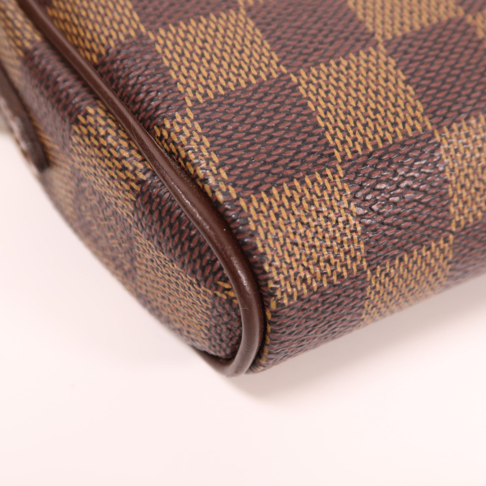 LOUIS VUITTON Damier Pochette Ipanema金扣肩背袋/腰包啡色