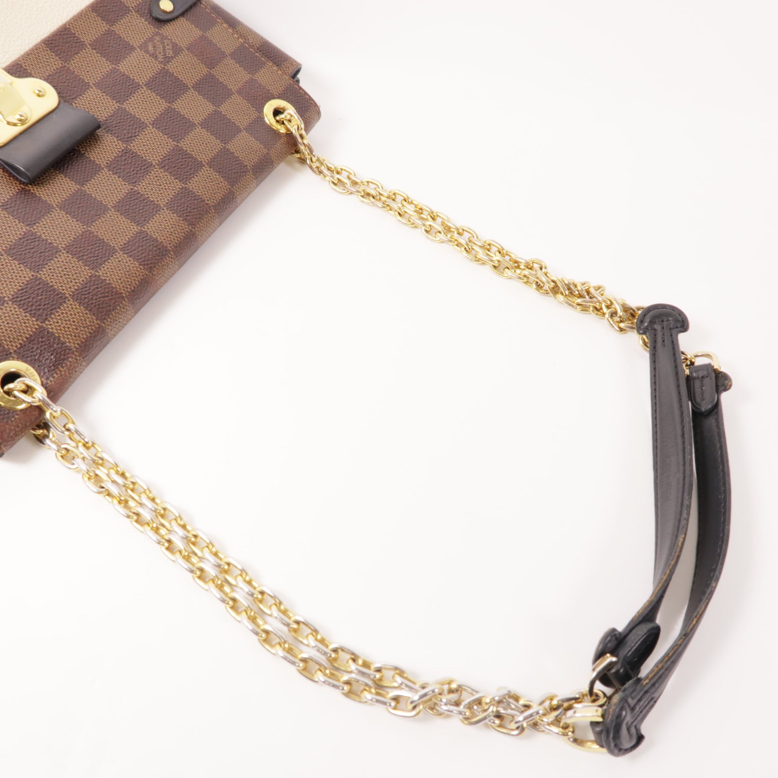 LOUIS VUITTON LV GHW Vavin PM Shoulder Bag N40113 Damier Brown/Beige