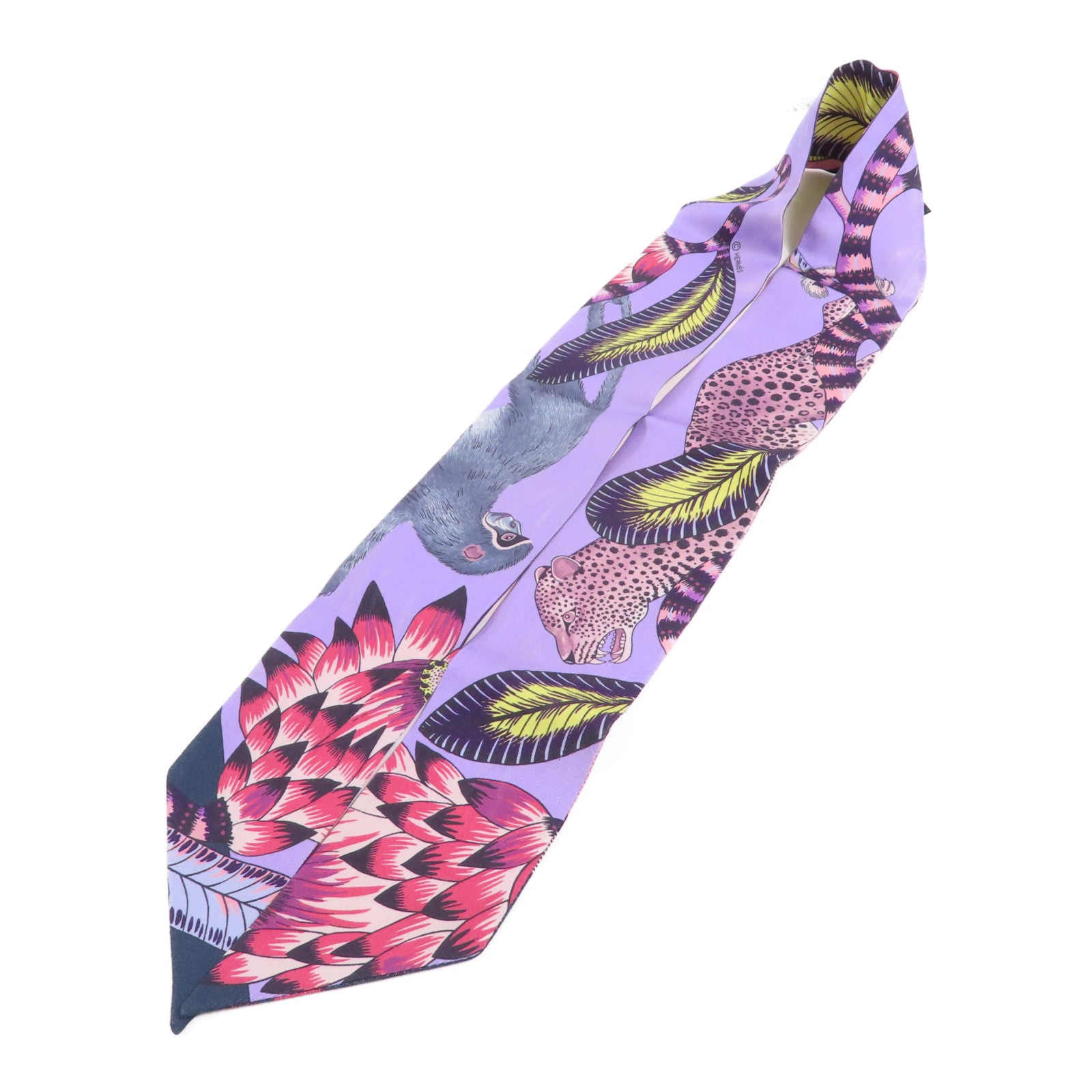 HERMES 【激減優惠】絲質Twilly絲巾