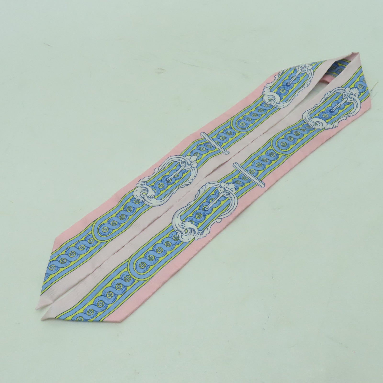 HERMES 【激減優惠】絲質Twilly絲巾粉紅色