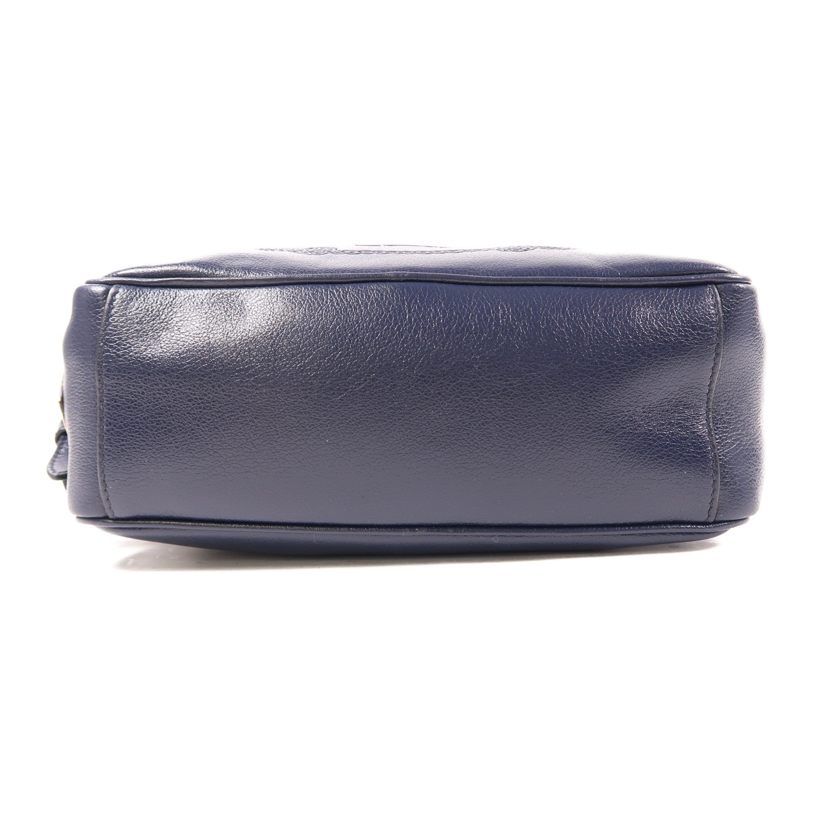 PRADA 牛皮皮革Shoulder Bag金扣肩背袋藍色