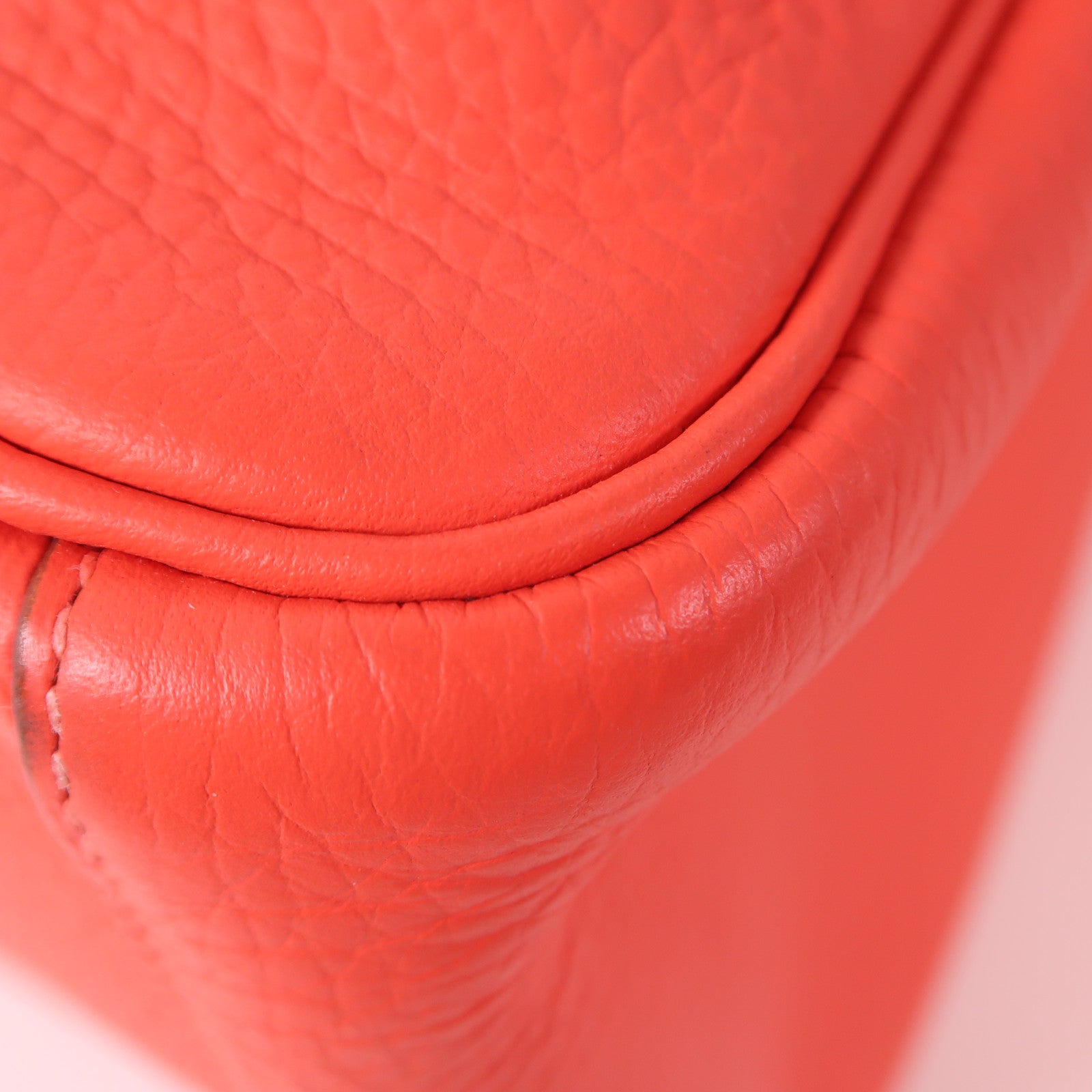 HERMES Clemence皮革Lindy 30銀扣手挽肩背兩用袋Capucine
