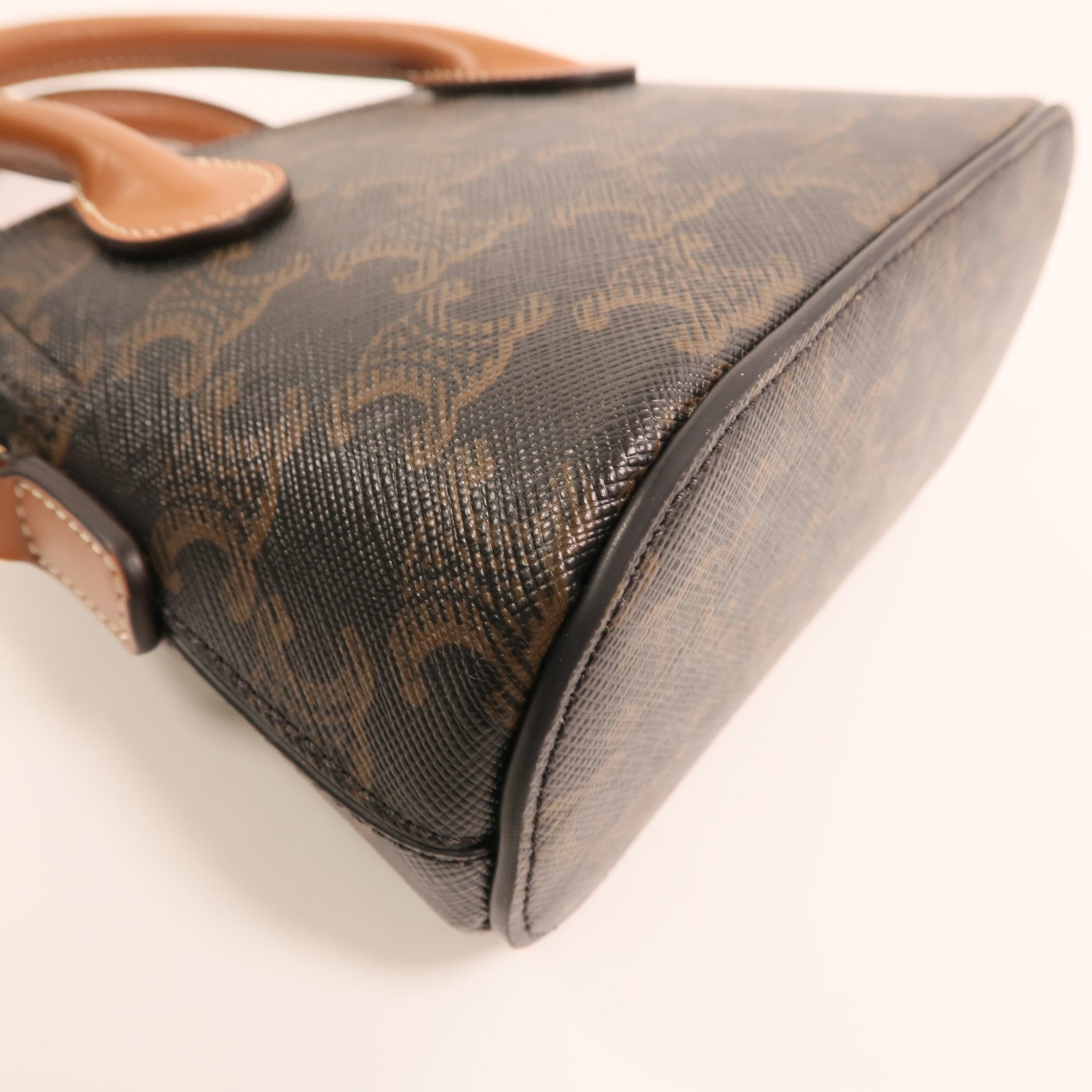 CELINE 塗層帆布Mini Honorine金扣手挽肩背兩用袋