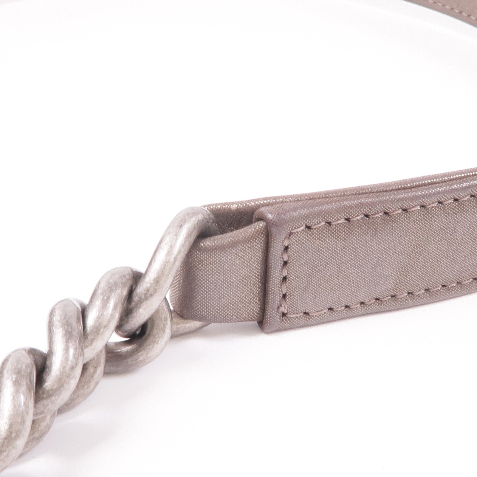 CHANEL 牛皮皮革Boy 20 Chain Shoulder Bag銀扣鏈帶肩背袋