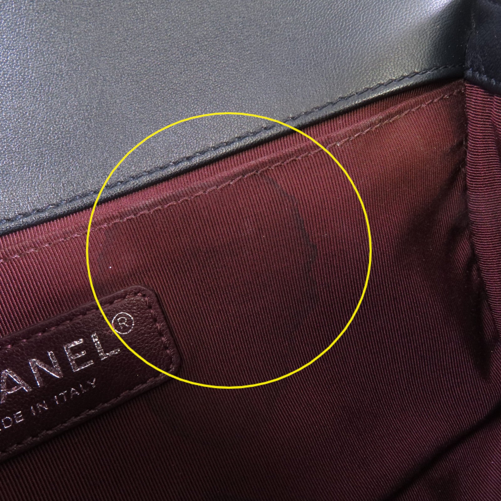 CHANEL 羊皮皮革Boy 25銀扣鏈帶肩背袋