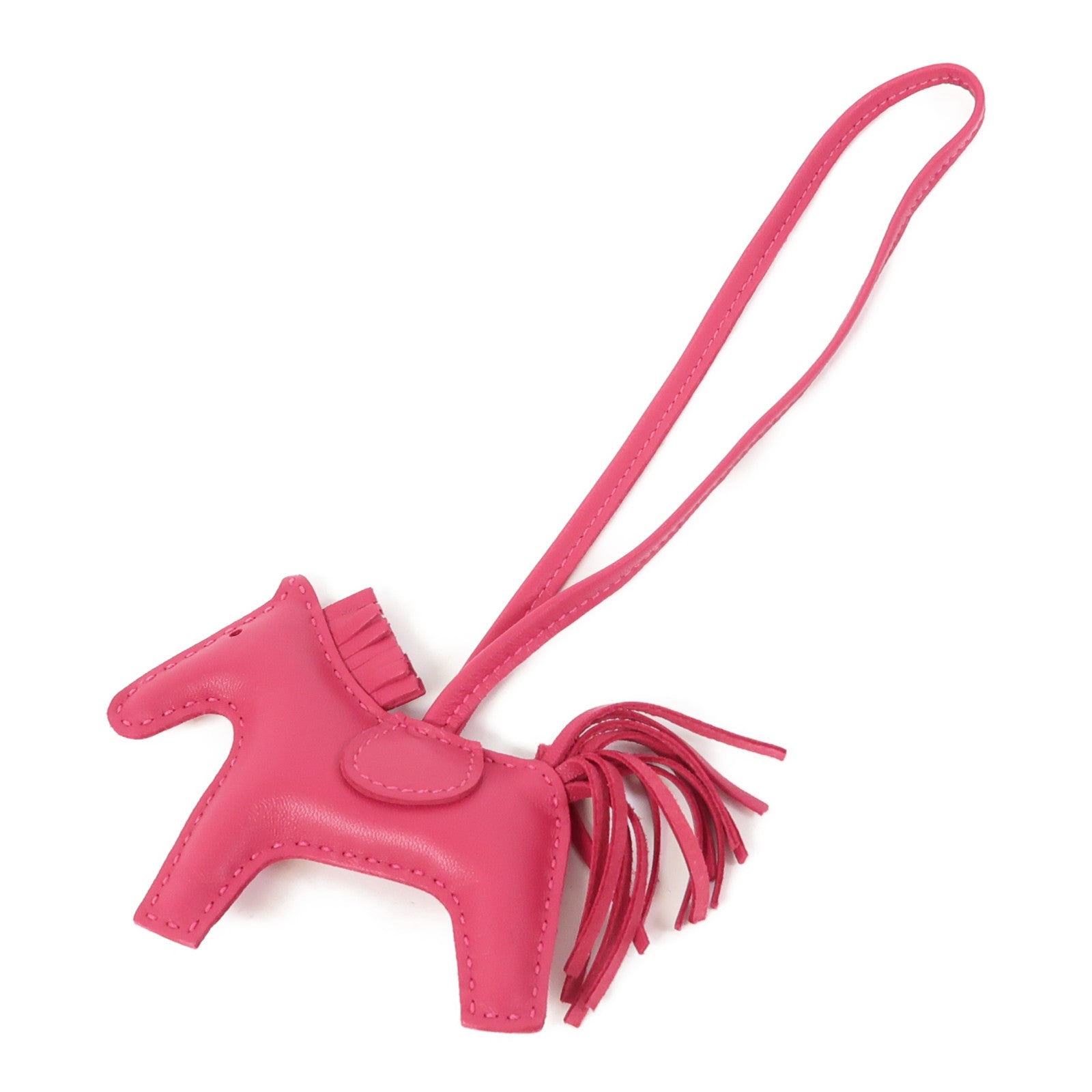 HERMES Swift皮革Rodeo掛飾Rose Mexico/墨西哥玫瑰粉