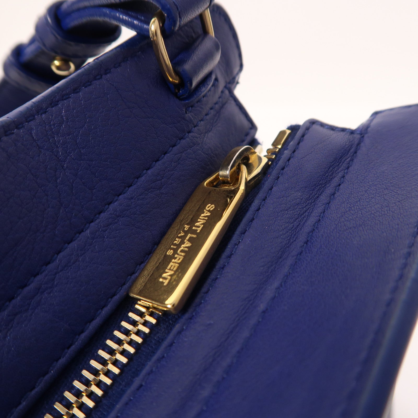 SAINT LAURENT 牛皮皮革2 Way Shoulder金扣手挽肩背兩用袋