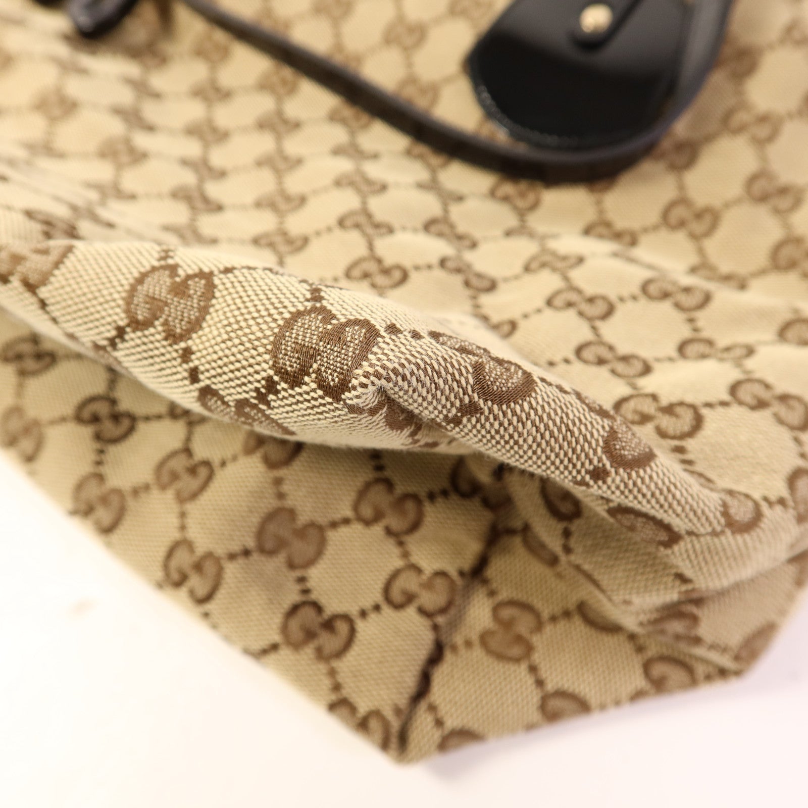 GUCCI 帆布Jolie Tote金扣肩背袋/手挽袋