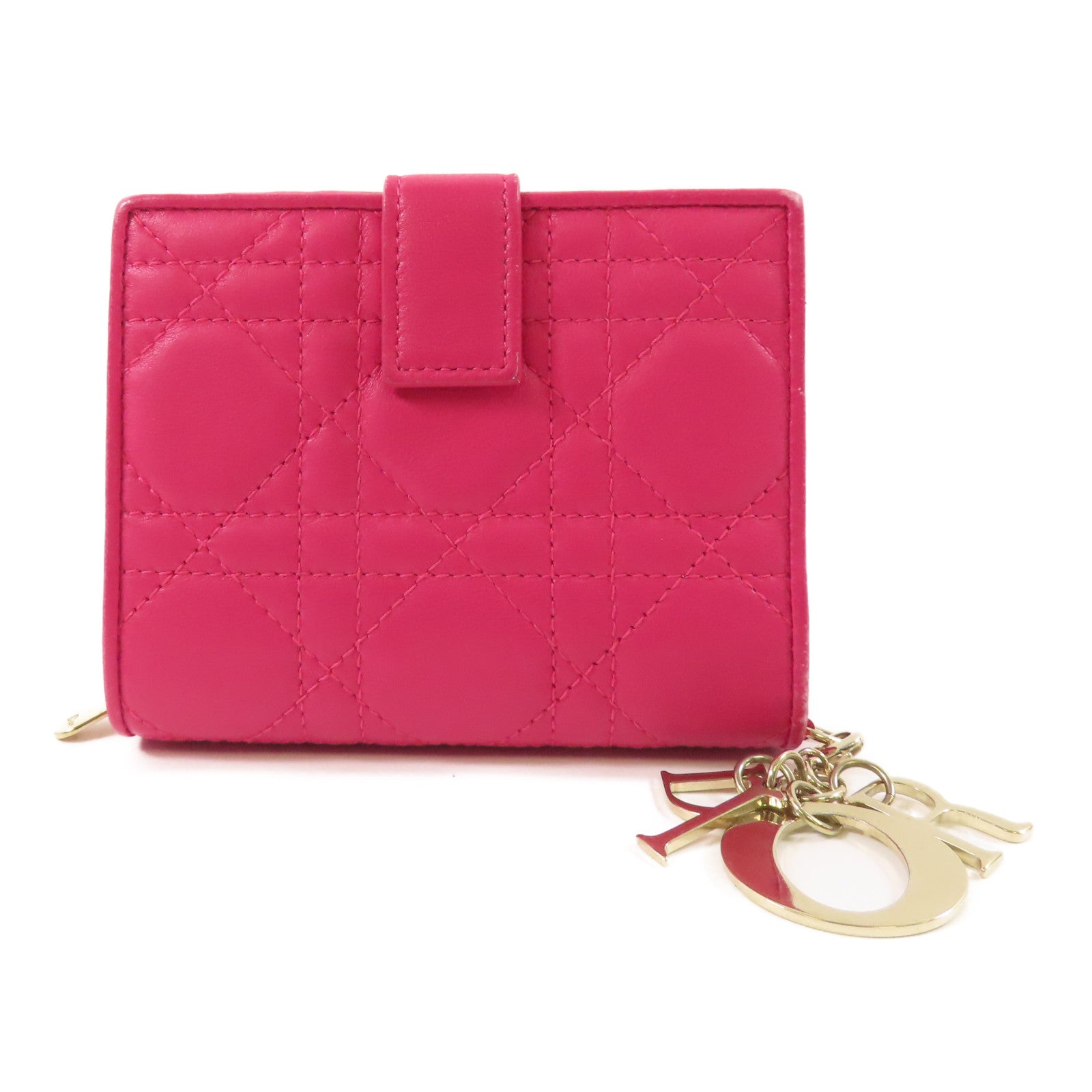 Dior 【激減優惠】皮革Lady Wallet金扣錢包