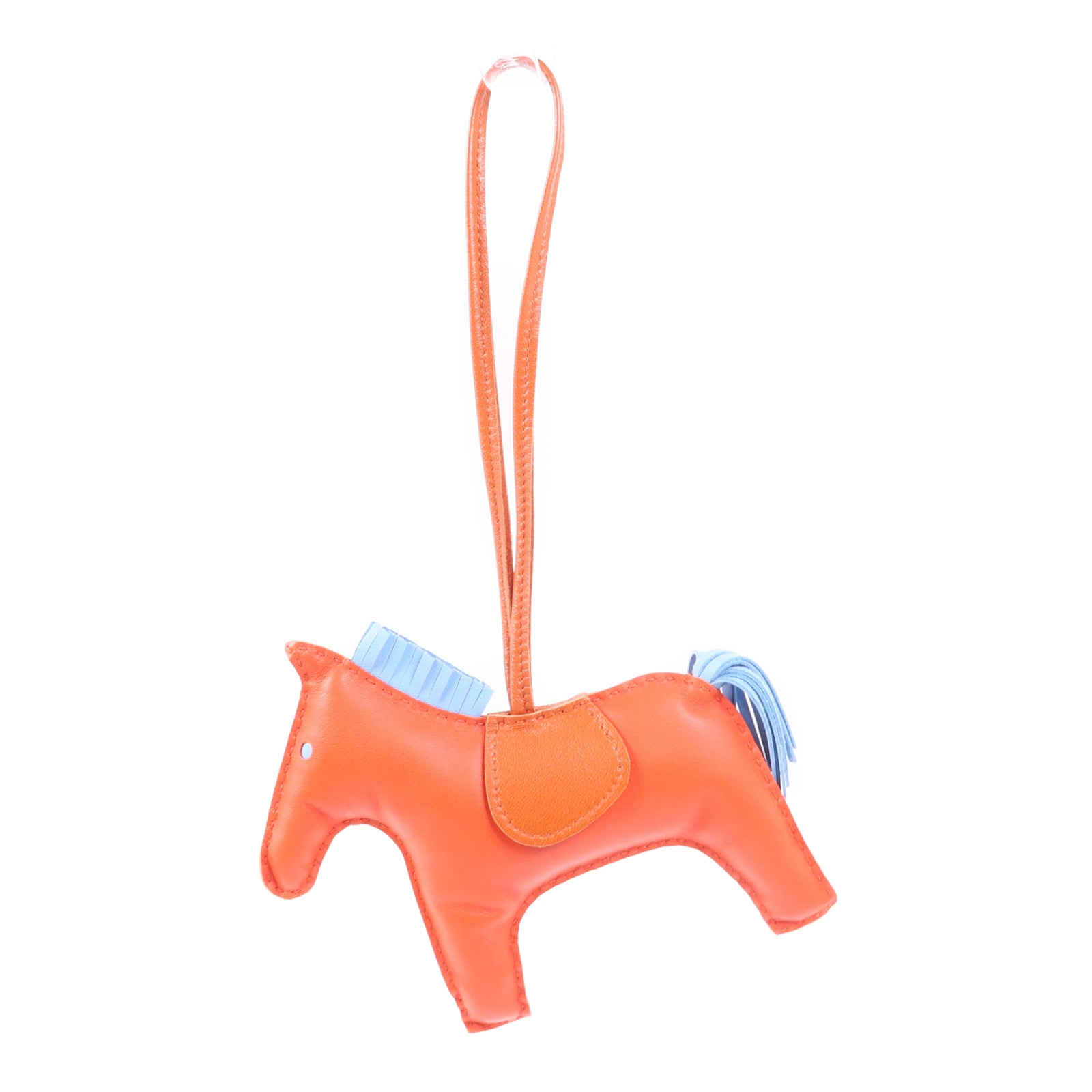 HERMES 【Hermes Fair】Milo皮革Rodeo GM掛飾Red