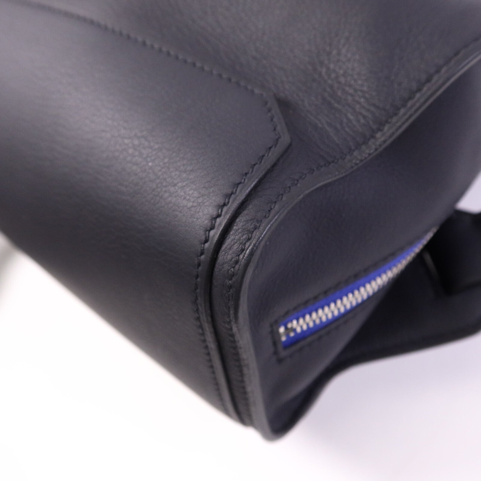 HERMES Swift皮革City Backpack 27銀扣背包Blue Nuit