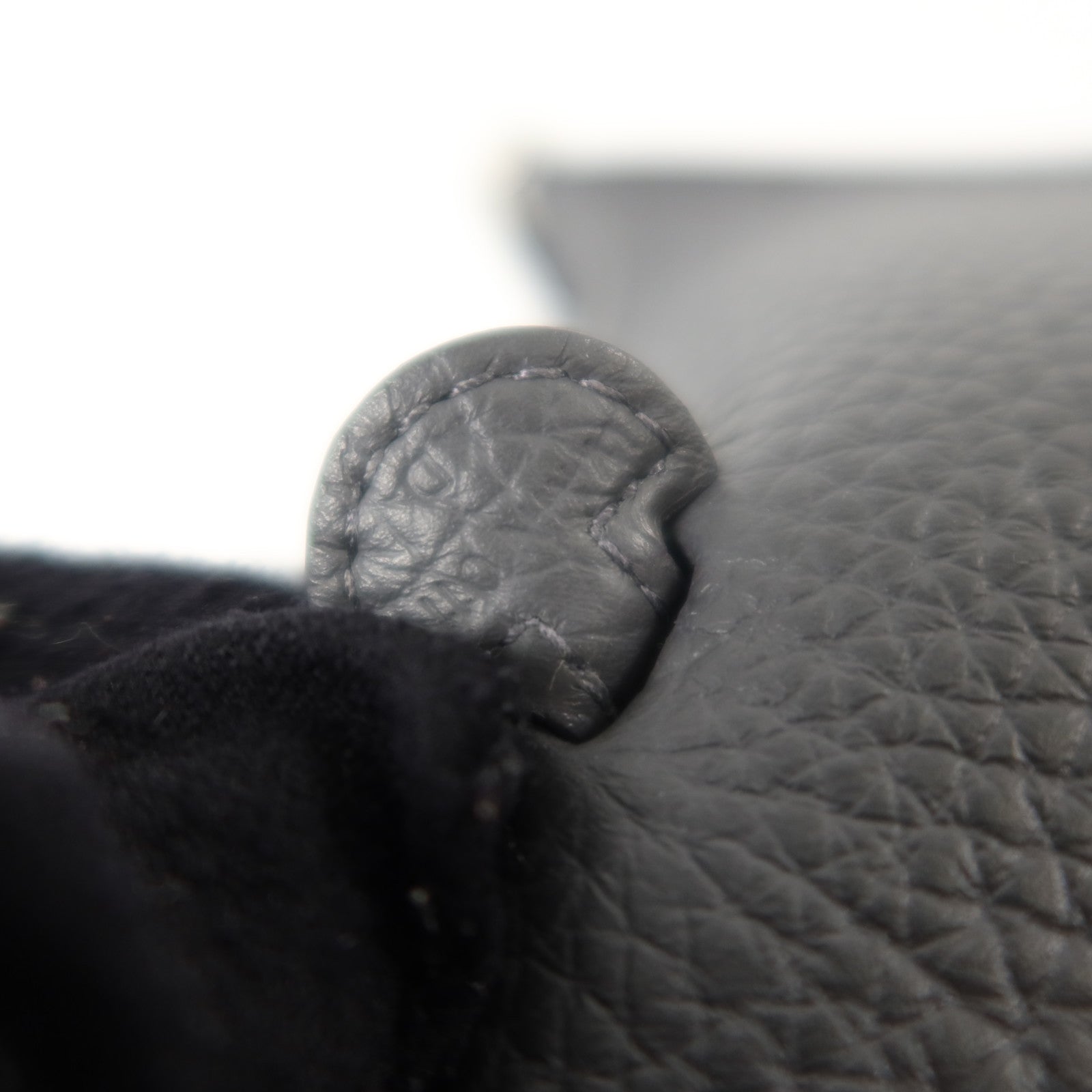 HERMES Clemence皮革Evelyne TPM銀扣肩背袋Gris Misty