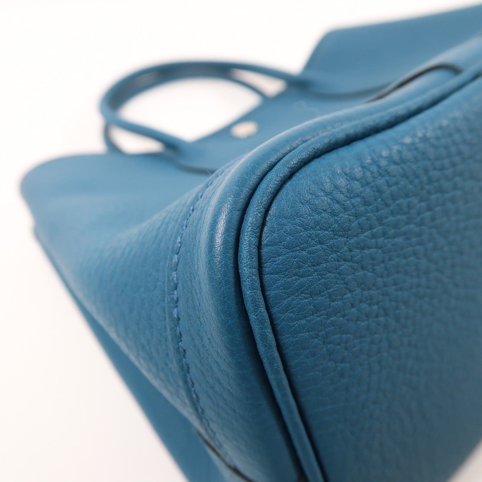 HERMES Clemence皮革Garden Party TPM銀扣手挽袋1P Colvert
