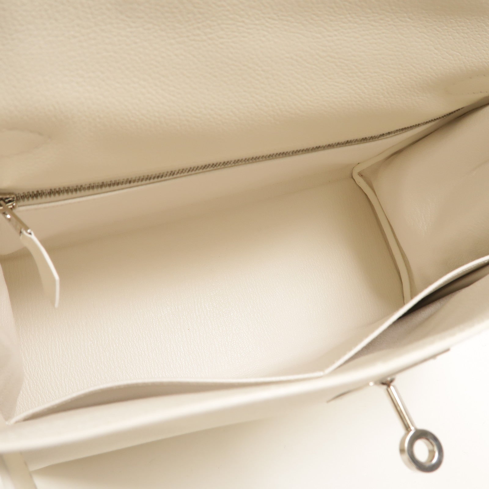 HERMES Evercolor皮革Kelly 28手挽肩背兩用袋Blanc