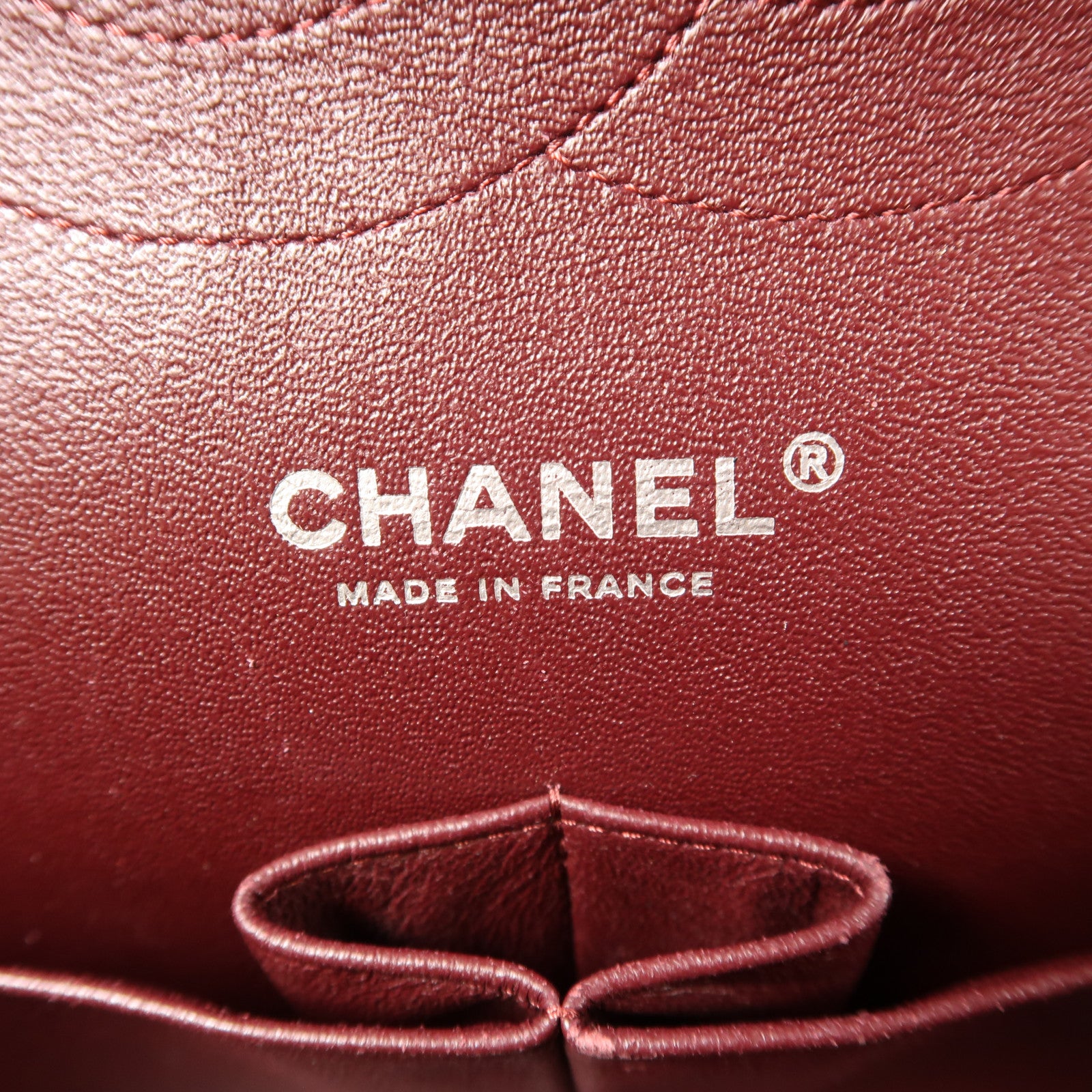 CHANEL 牛皮皮革Large Classic銀扣鏈帶肩背袋