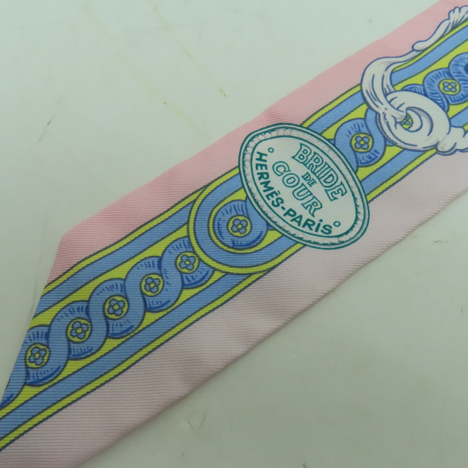 HERMES 【激減優惠】絲質Twilly絲巾粉紅色
