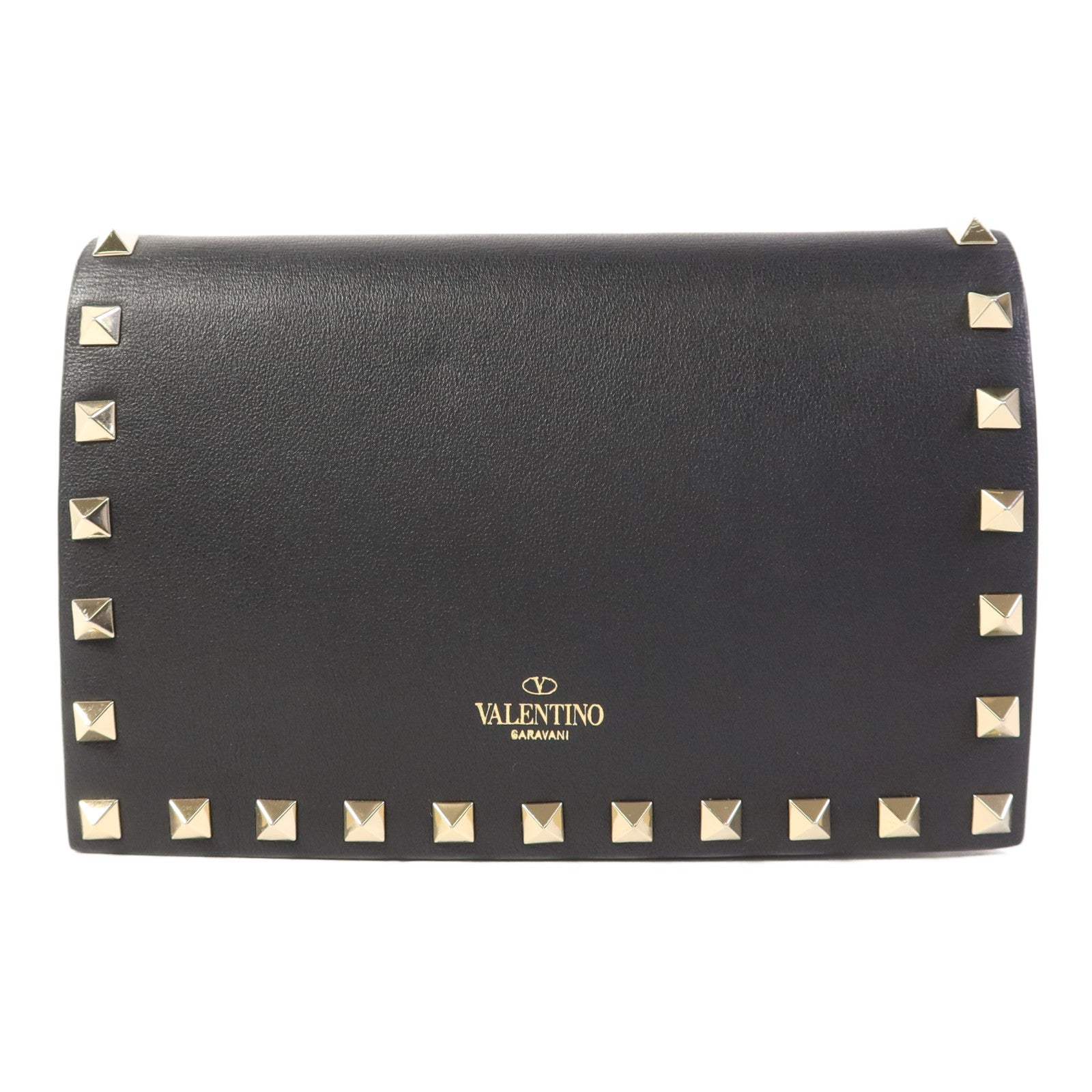 Valentino 【激減優惠】牛皮皮革Chain Shoulder Bag金扣鏈帶肩背袋