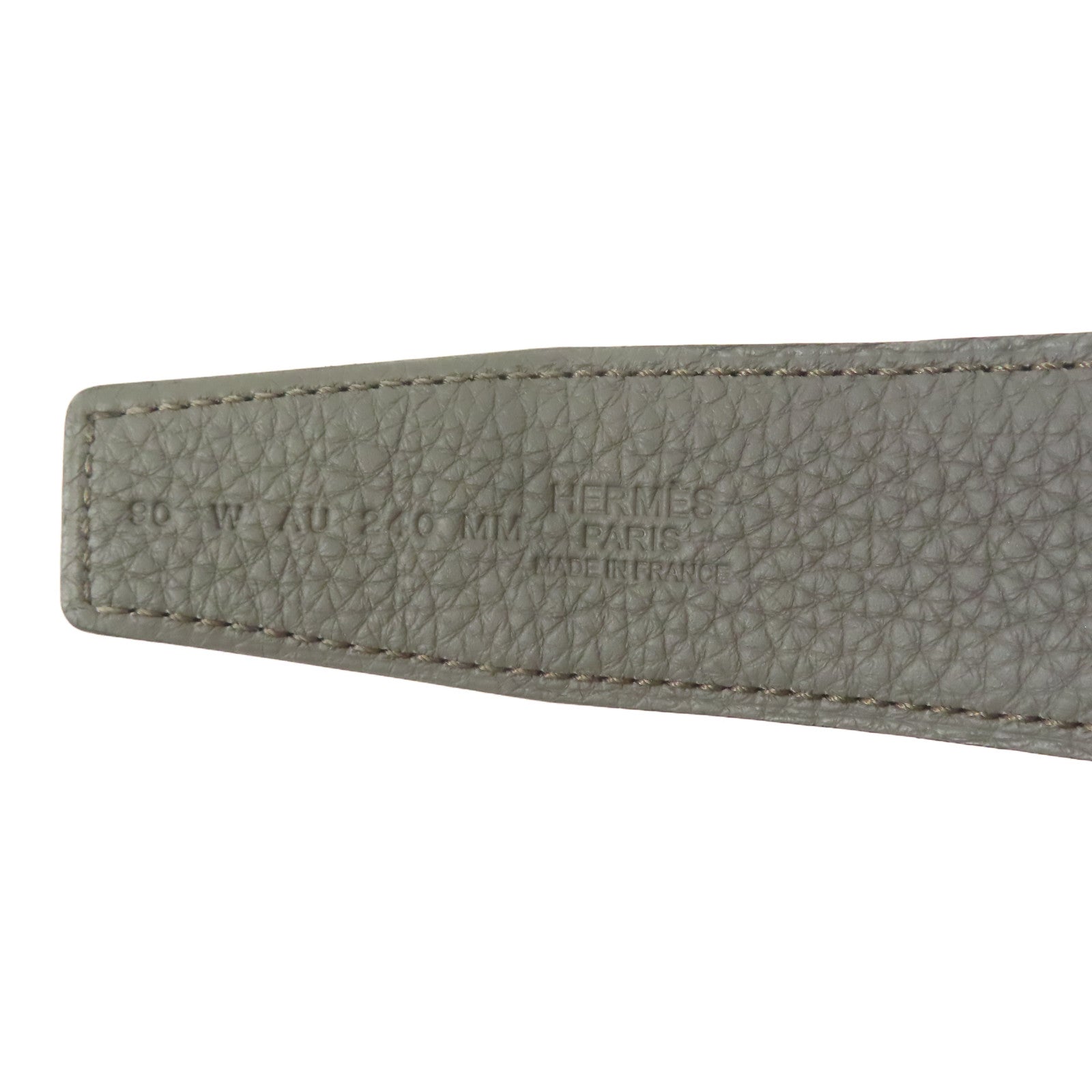 HERMES PHW Belt Togo Leather Brown/Black