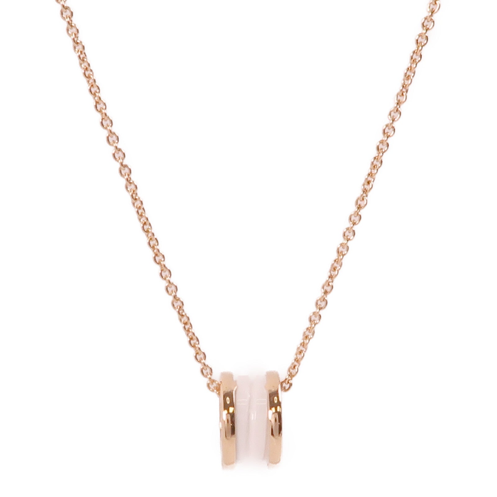 BVLGARI 18K玫瑰金/陶瓷B-Zero 1 Necklace項鍊