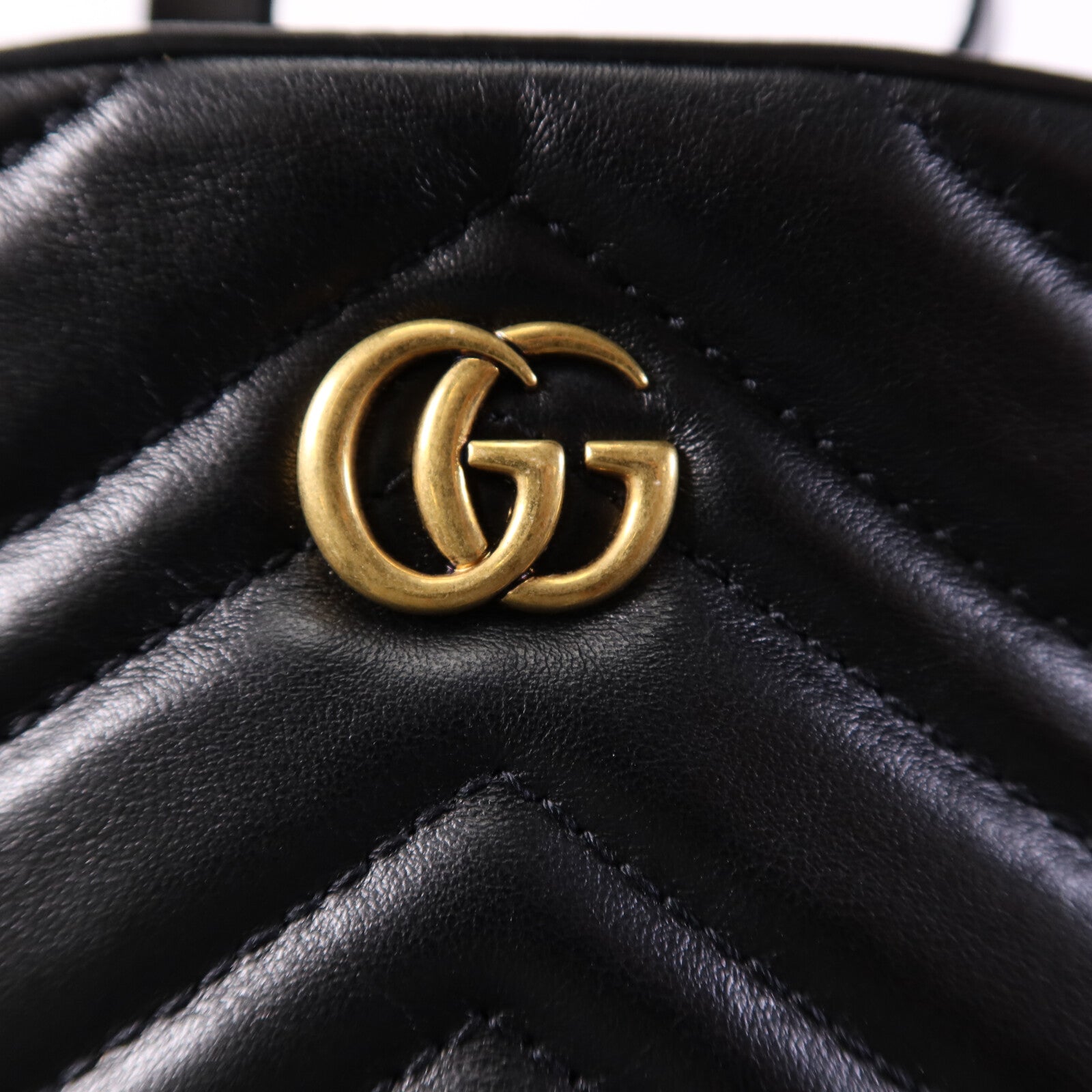 GUCCI 【激減優惠】羊皮皮革Backpack金扣背包