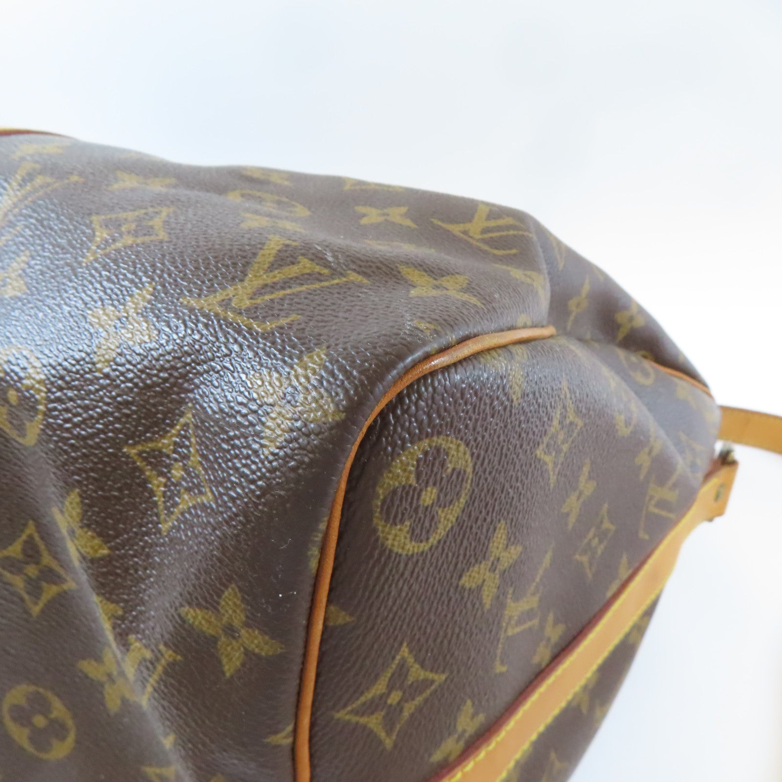 LOUIS VUITTON Monogram Keepall 45 Bandouliere金扣波士頓包啡色