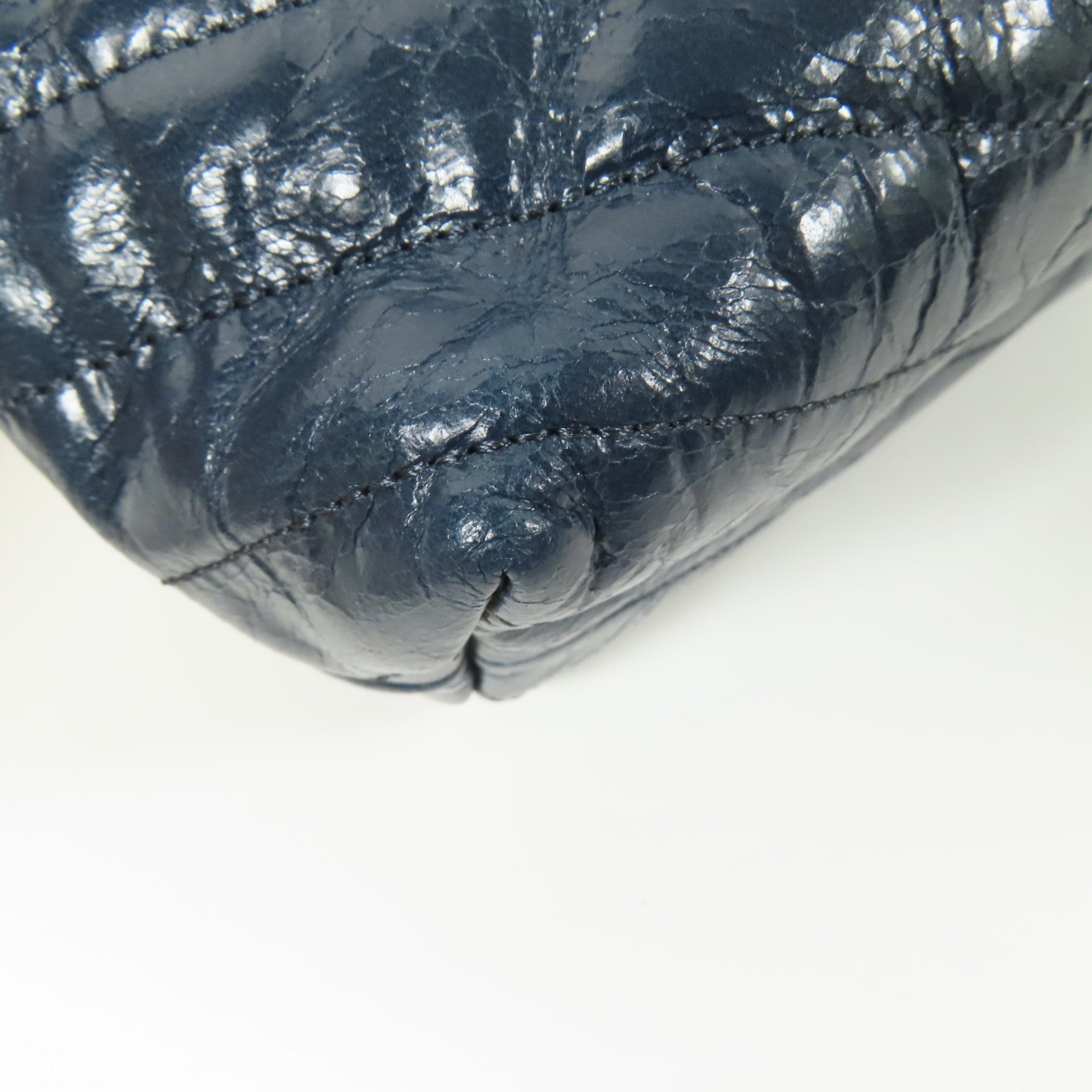 牛皮皮革Kira Chevron銀扣鏈帶肩背袋