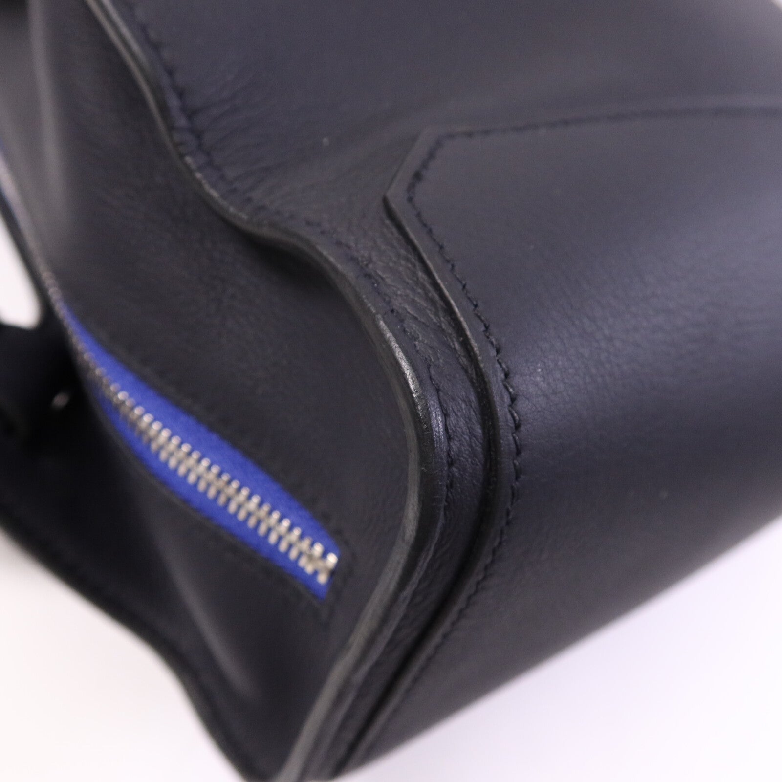 HERMES Swift皮革City Backpack 27銀扣背包Blue Nuit