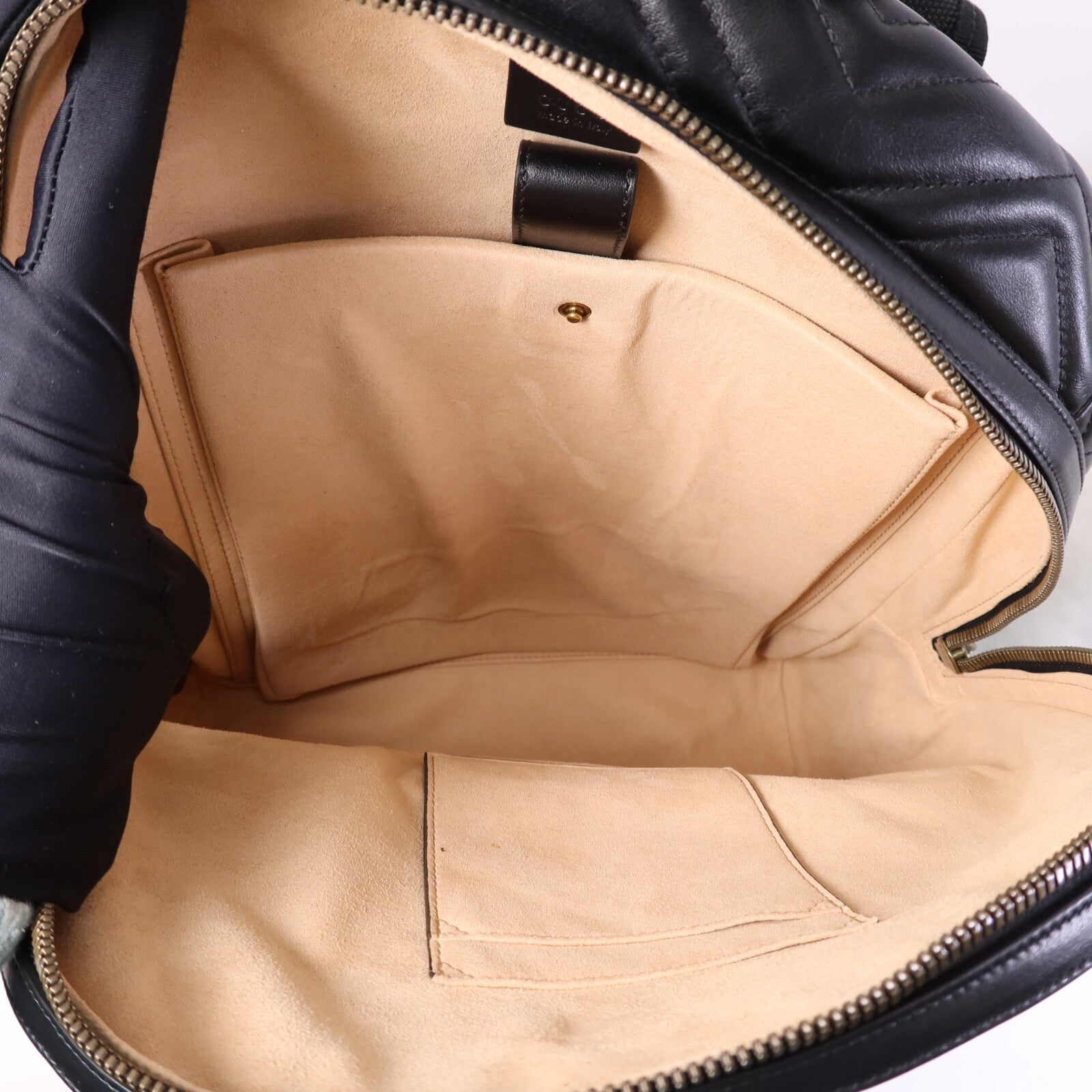 GUCCI 【激減優惠】羊皮皮革Backpack金扣背包