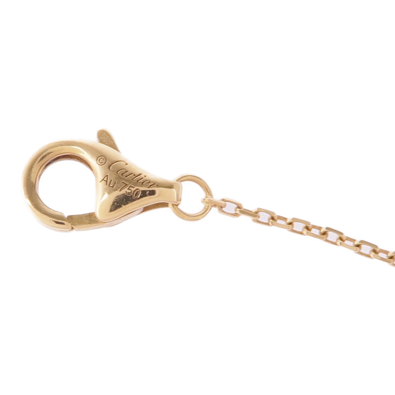 CARTIER 18K黃金Amulette De Diamond Necklace鑽石/珍珠母項鍊