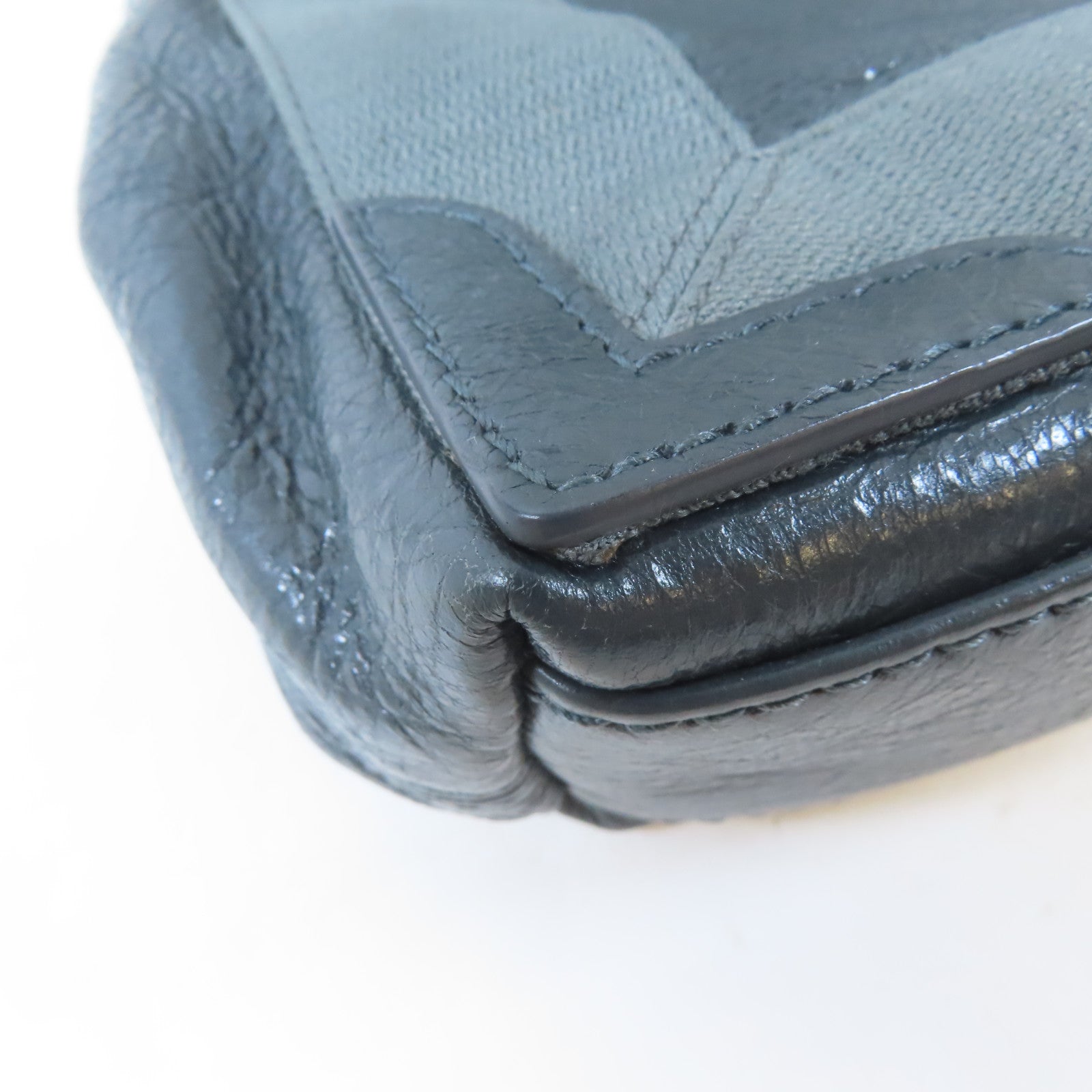 BALENCIAGA 牛皮皮革2 Way Shoulder Bag銀扣手挽肩背兩用袋灰色