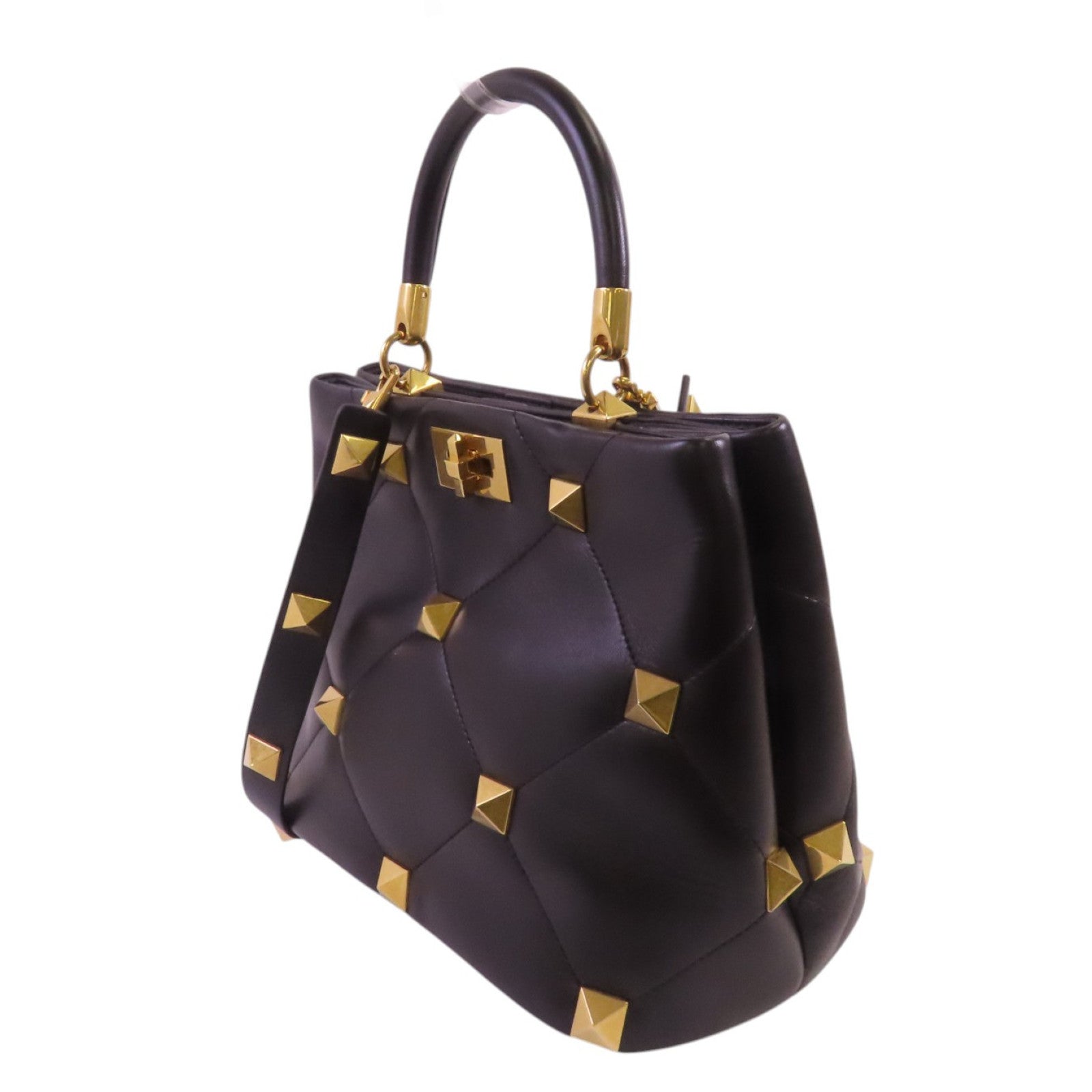 Valentino 牛皮皮革Rockstud金扣手挽肩背兩用袋