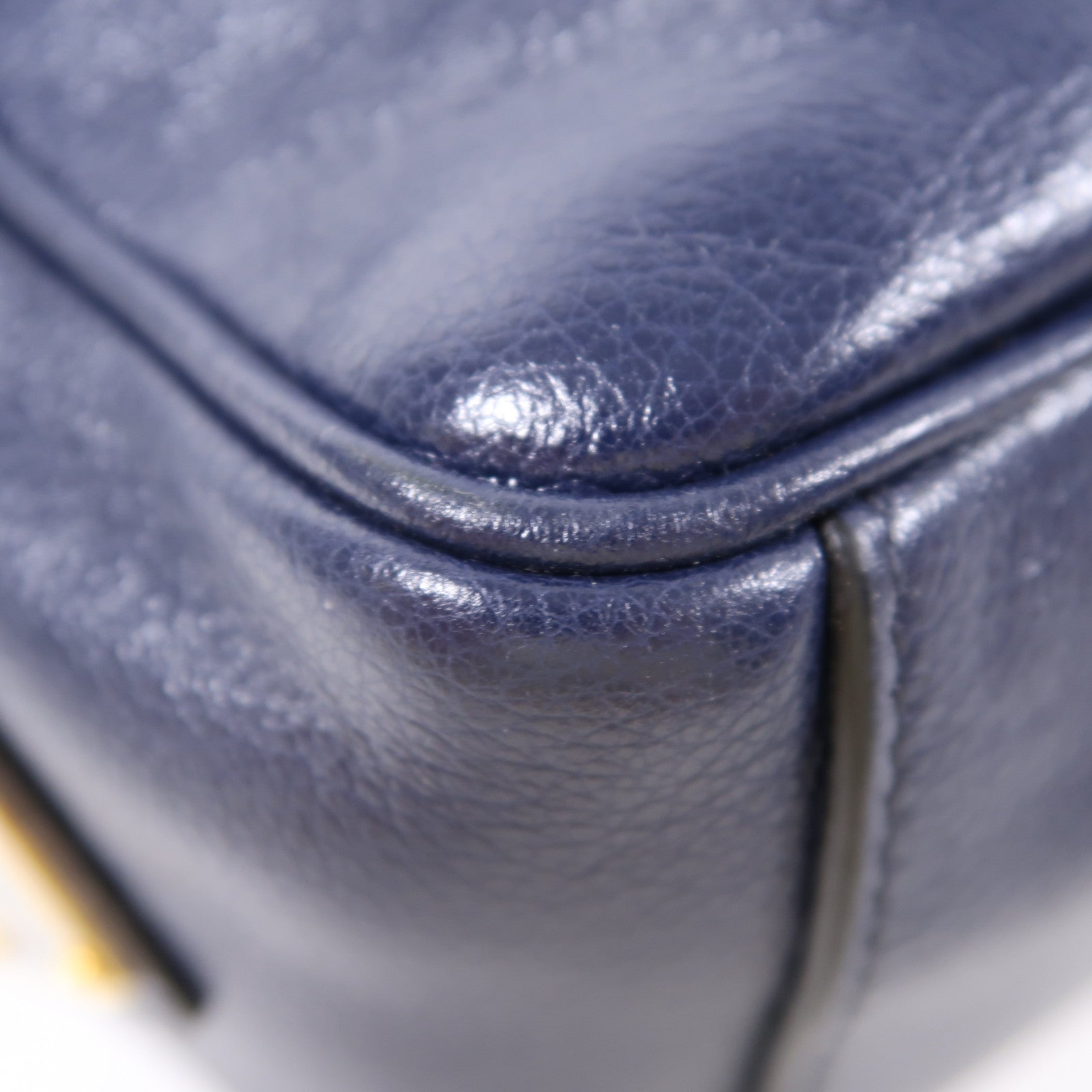 PRADA 牛皮皮革Shoulder Bag金扣肩背袋藍色