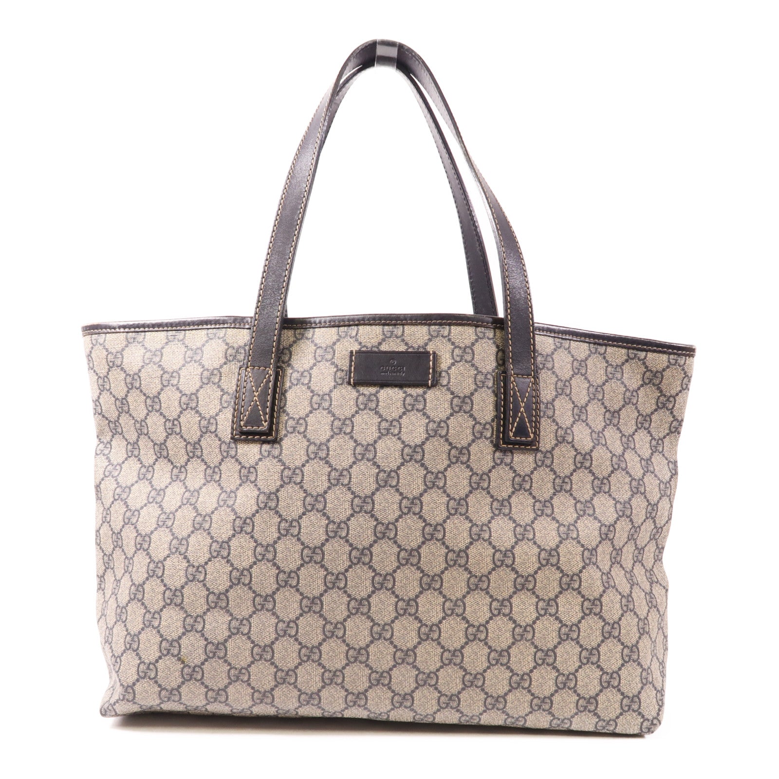 GUCCI 塗層帆布Shoulder Tote銀扣肩背袋/手挽袋