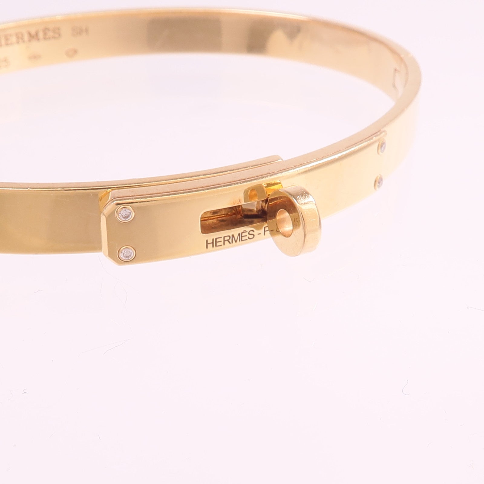 HERMES 18K玫瑰金Kelly Bracelet手鐲