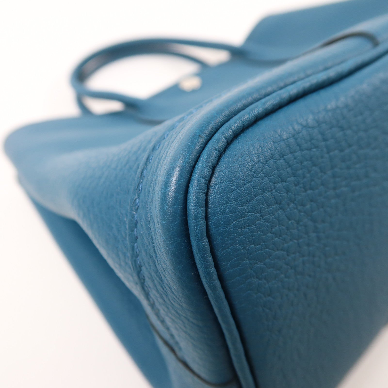 HERMES Clemence皮革Garden Party TPM銀扣手挽袋1P Colvert