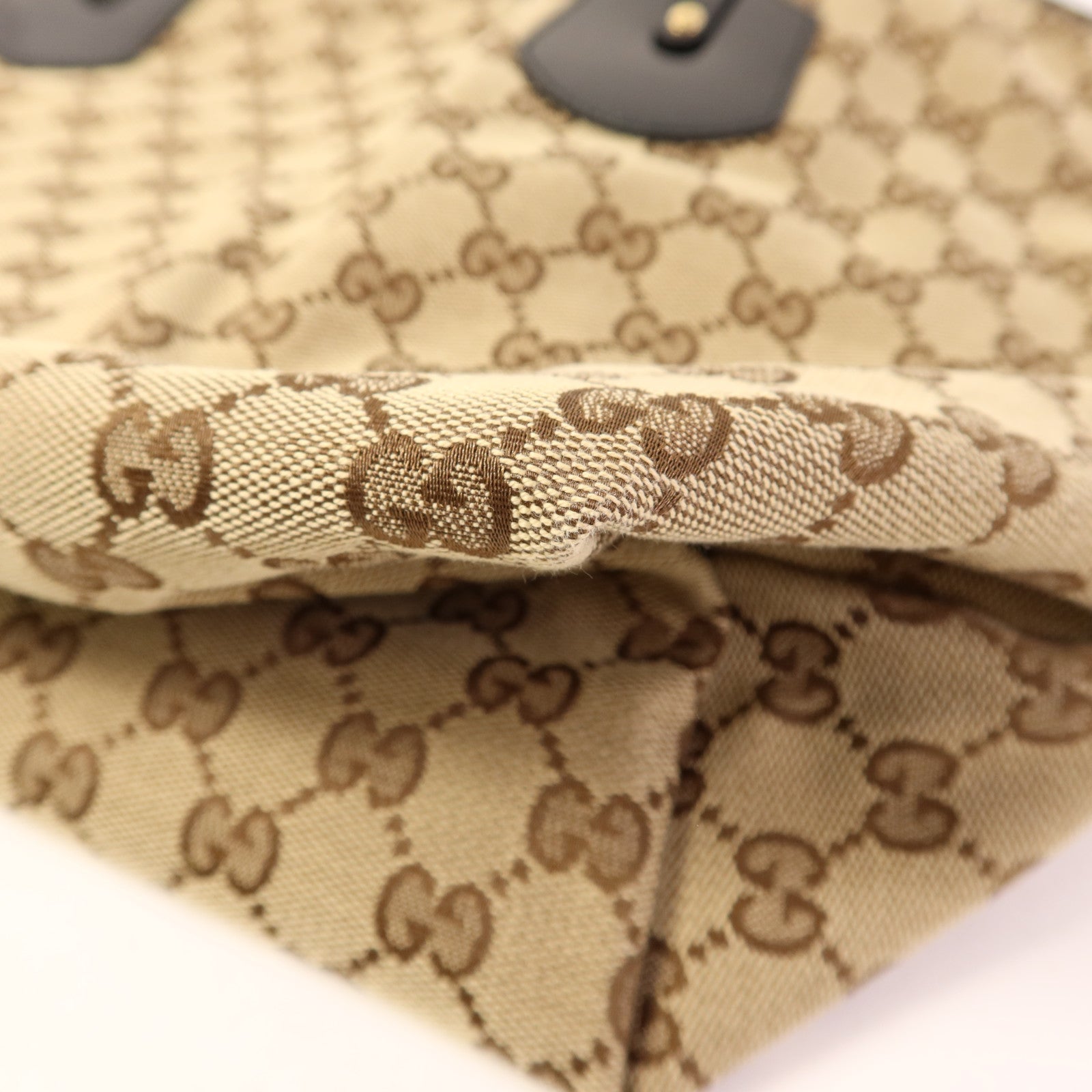 GUCCI 帆布Jolie Tote金扣肩背袋/手挽袋