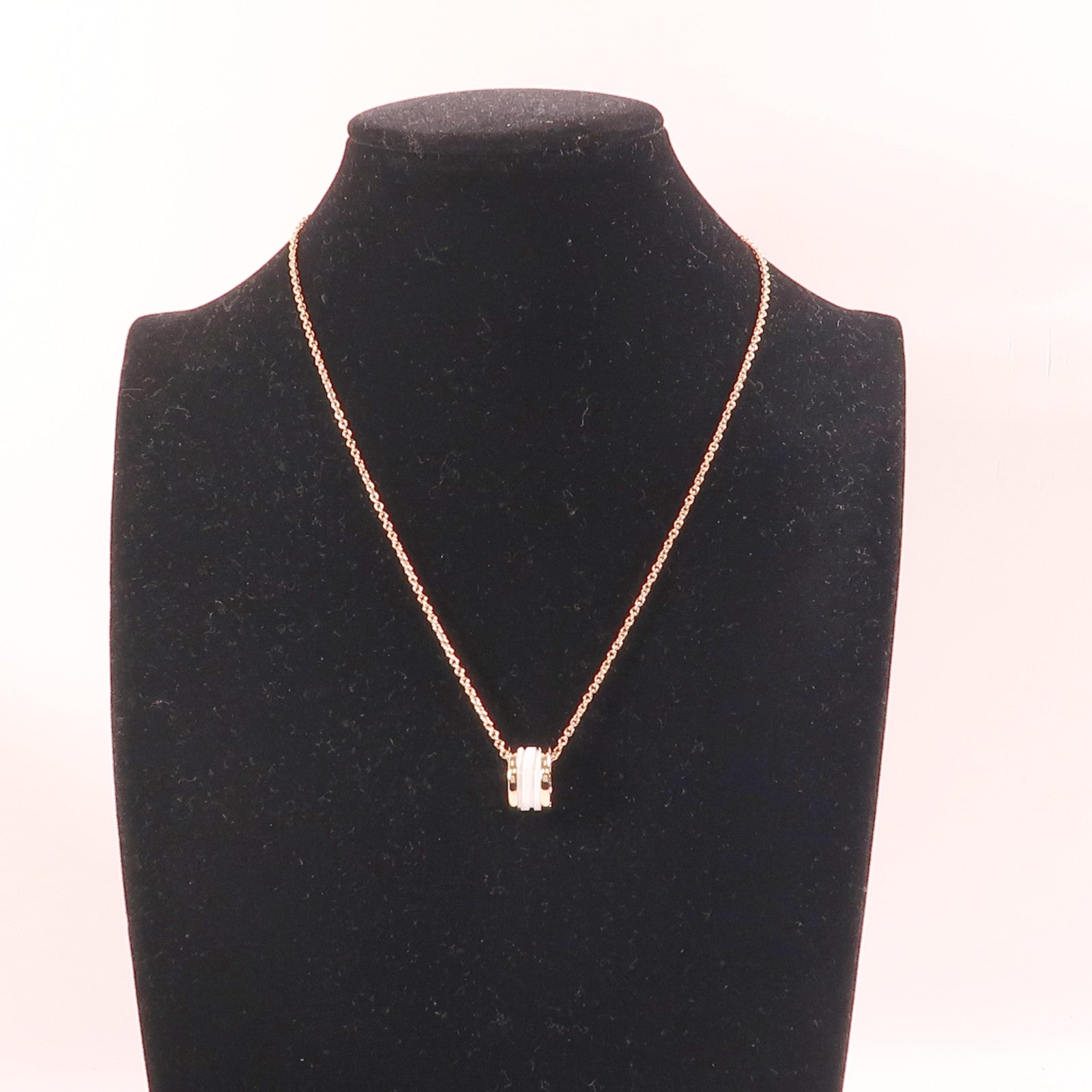 BVLGARI 18K玫瑰金/陶瓷B-Zero 1 Necklace項鍊