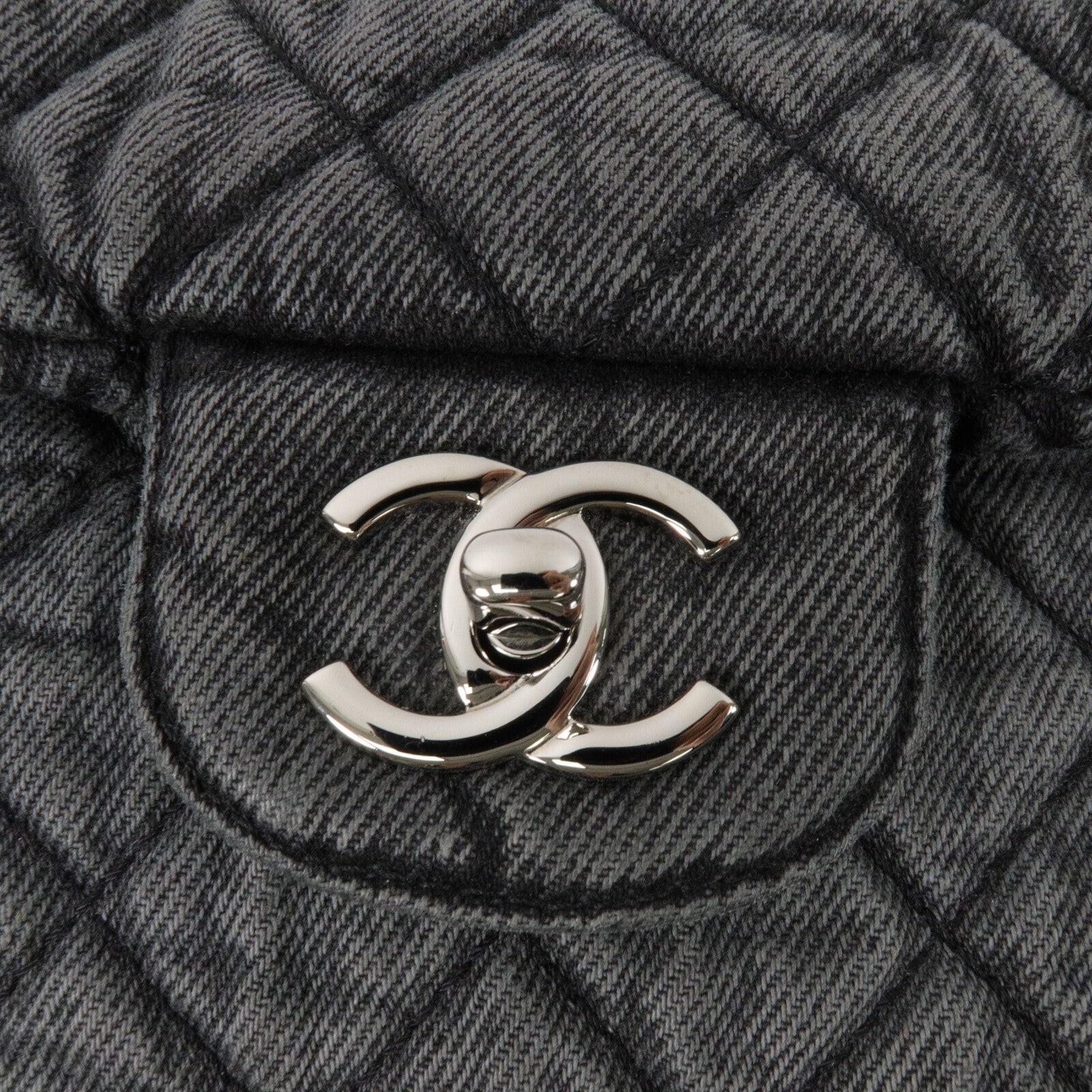 CHANEL 牛仔布Chain Shoulder鏈帶肩背袋