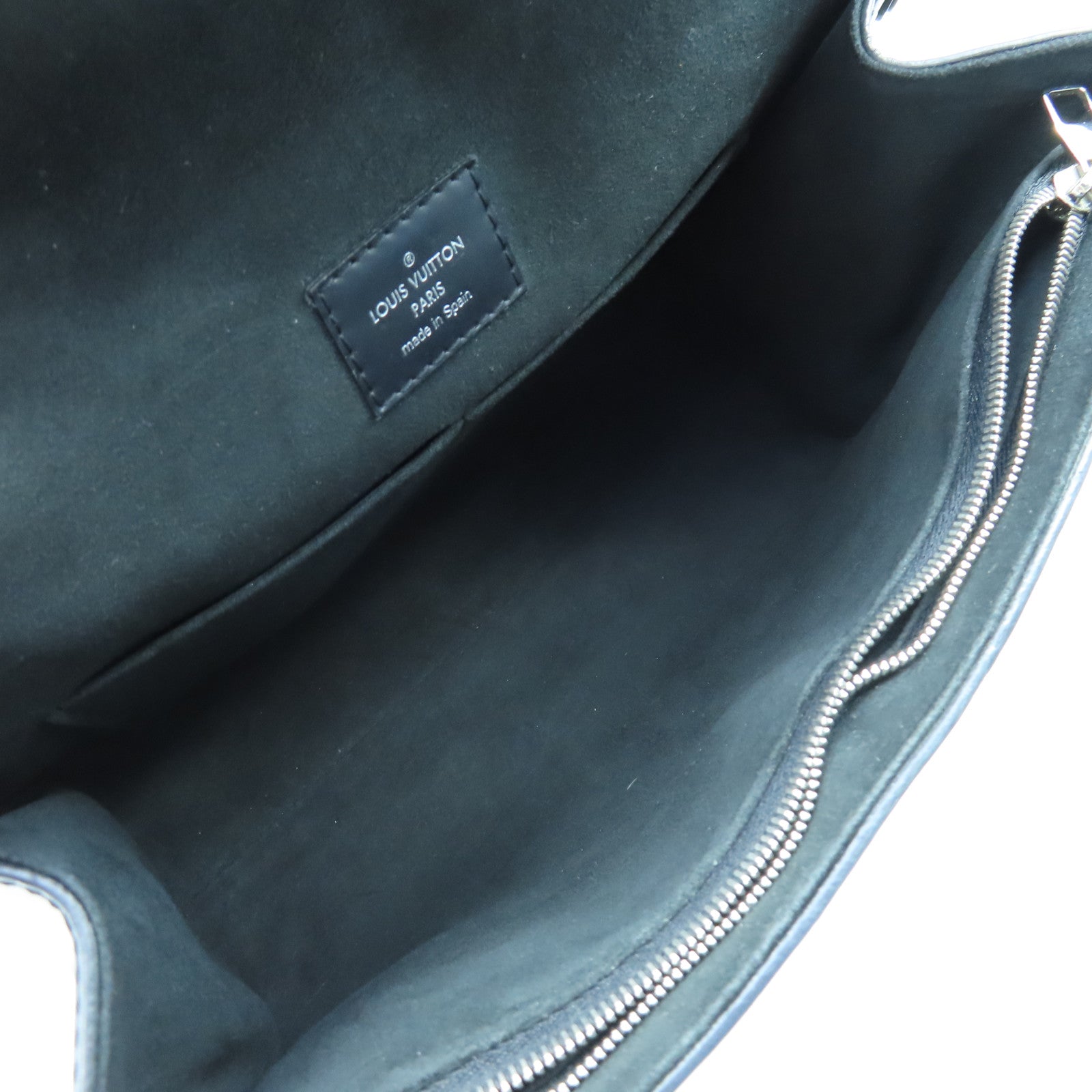 LOUIS VUITTON Epi Cluny BB银扣手挽肩背两用袋黑色