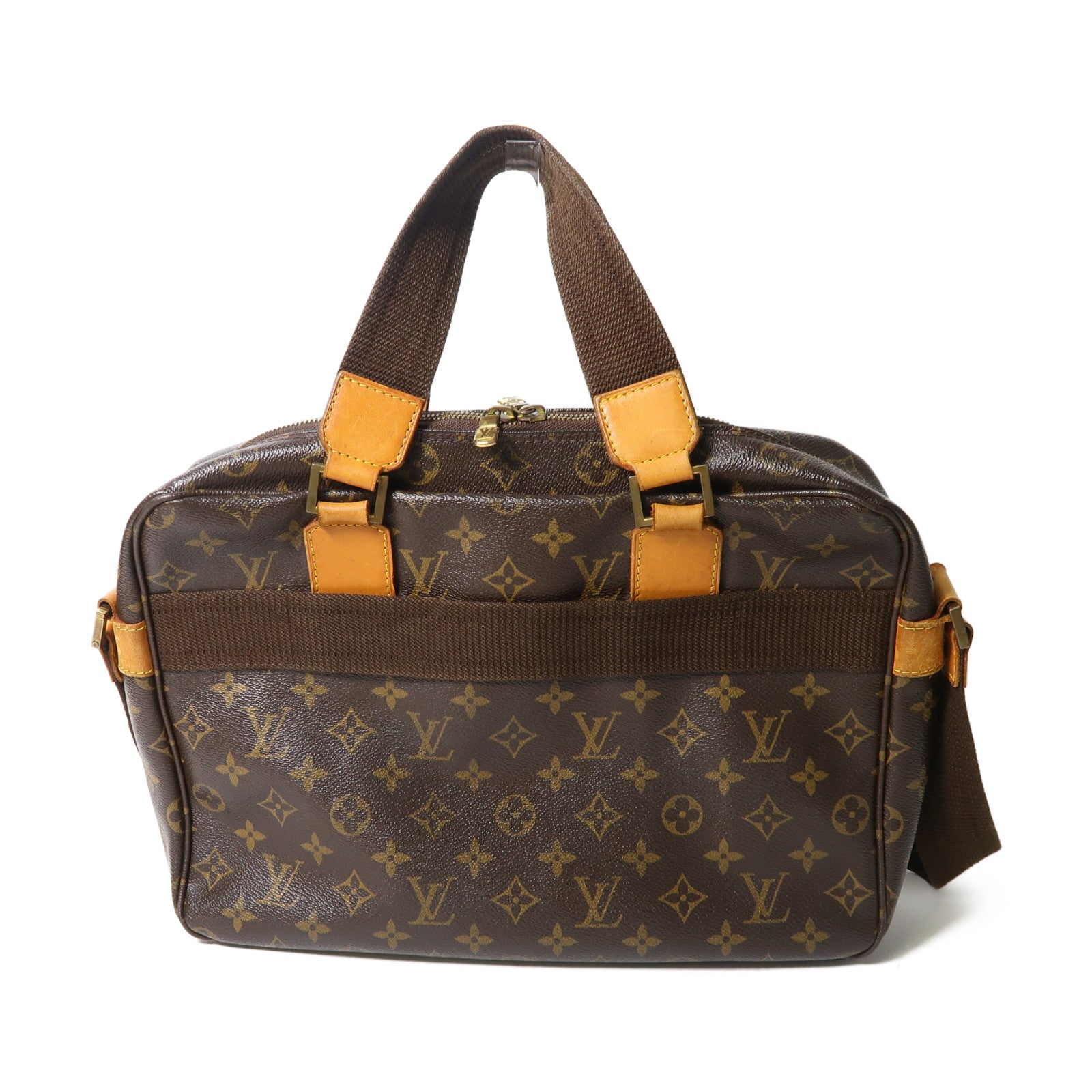 LOUIS VUITTON Monogram Sac Bosphore金扣手挽肩背兩用袋啡色