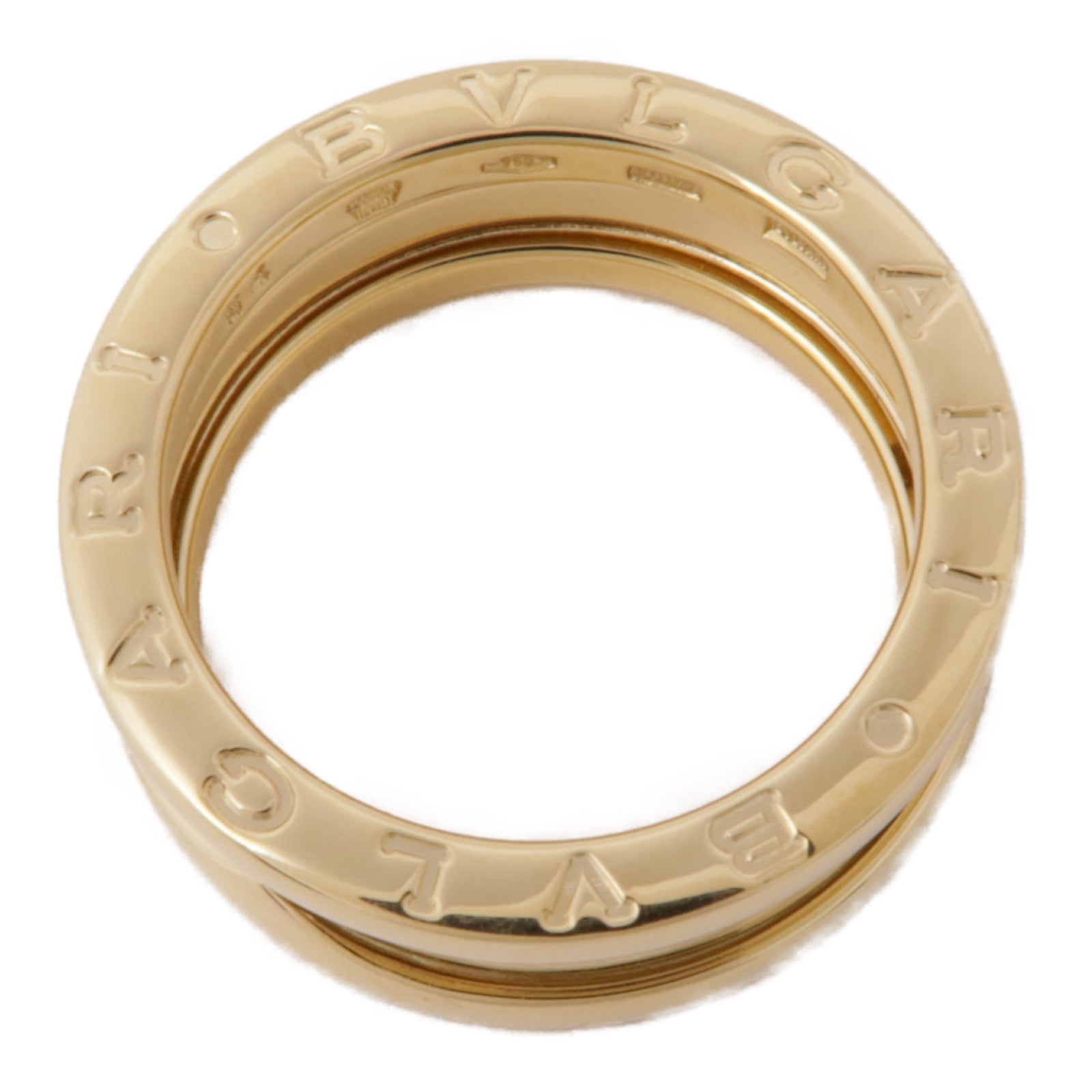 BVLGARI 18K黃金B-zero1 2 Bands戒指Bvlgari#54/US#6.5