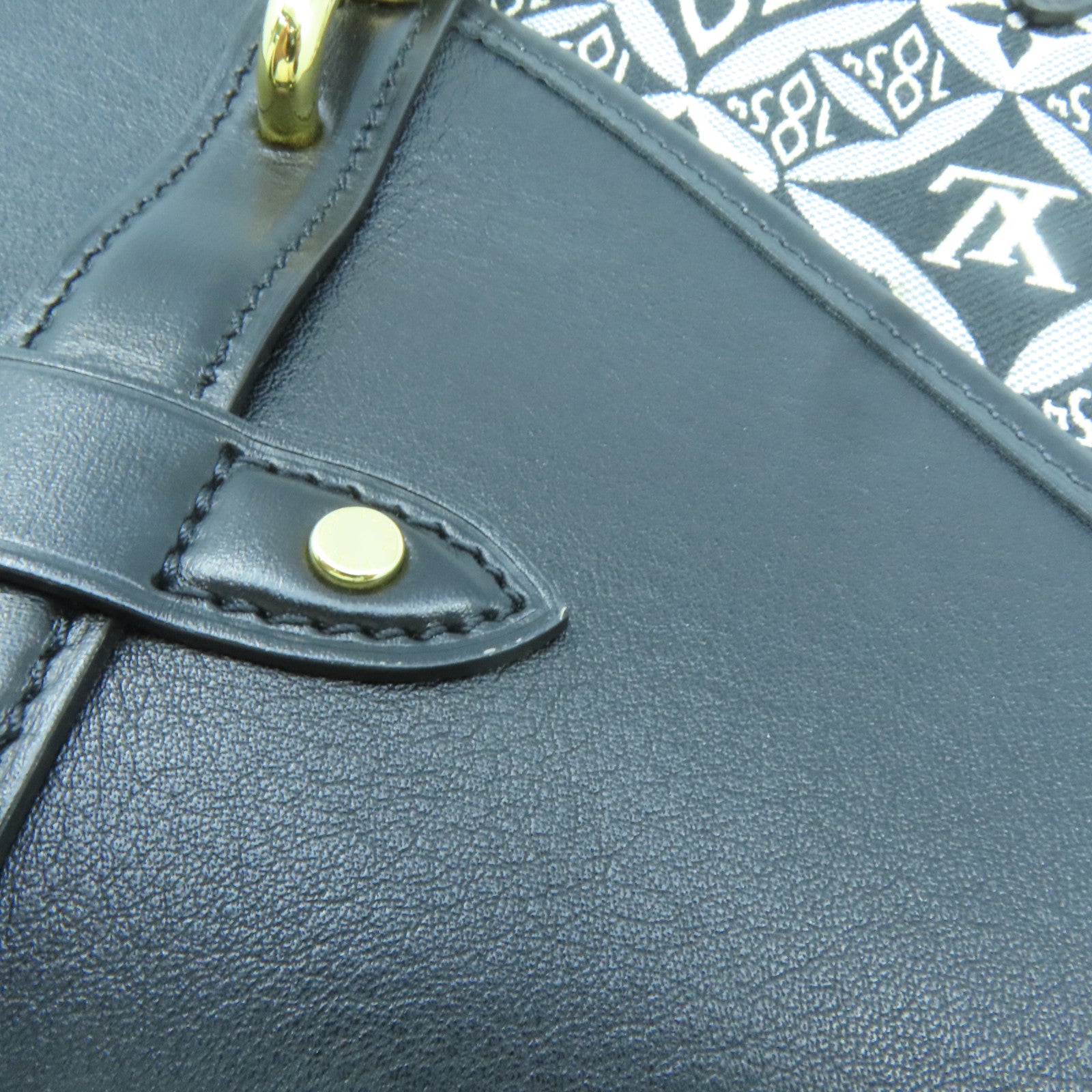 LOUIS VUITTON Monogram Jacquard Since 1854 Neo Saumur MM金扣肩背袋黑色