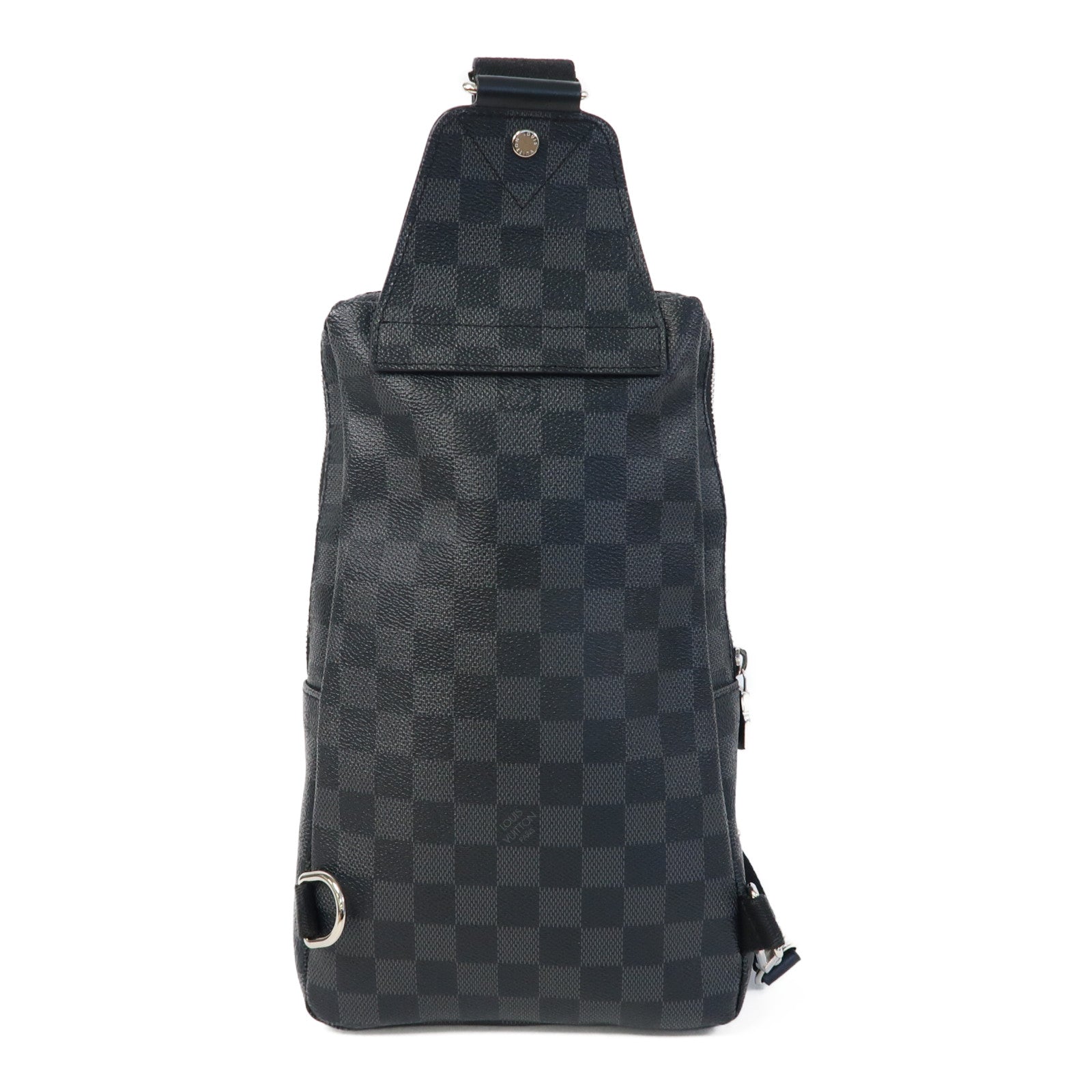 LOUIS VUITTON Damier Graphite Avenue Sling銀扣肩背袋黑色