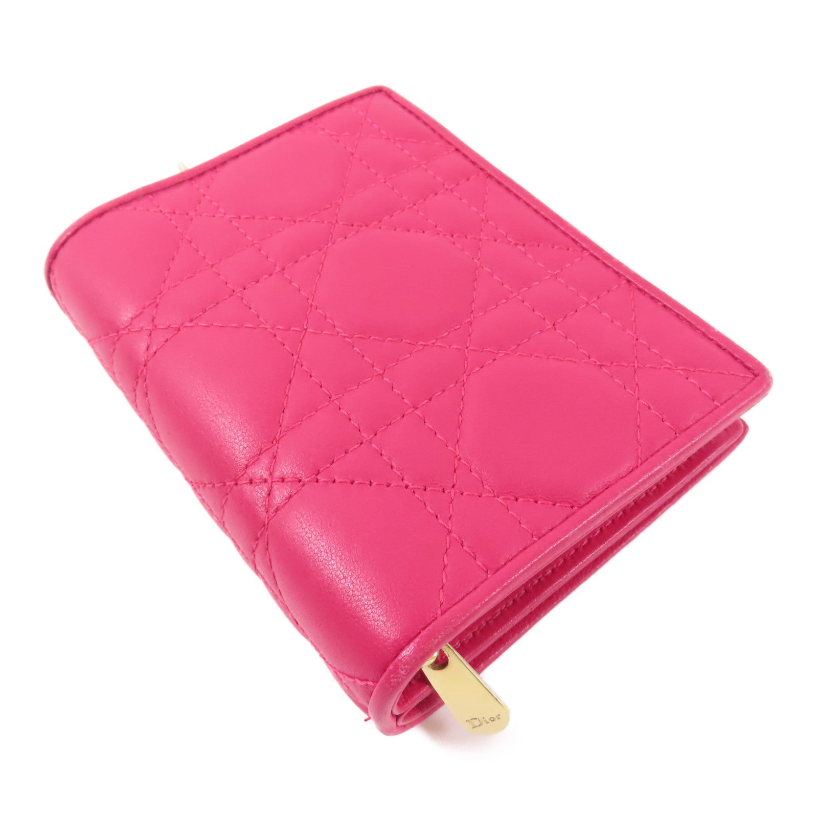 Dior 【激減優惠】皮革Lady Wallet金扣錢包
