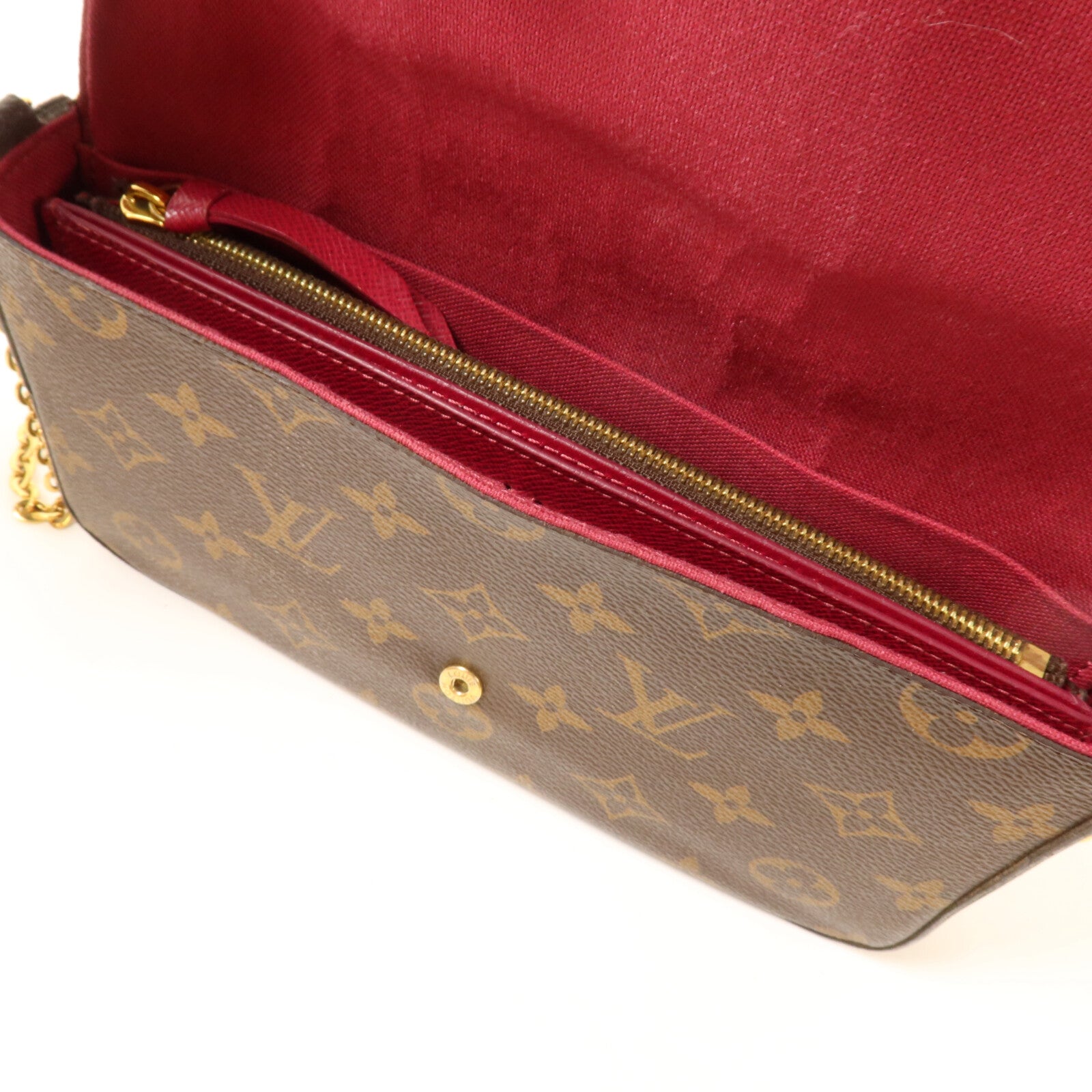 LOUIS VUITTON Monogram Pochette Felicie鏈帶肩背袋