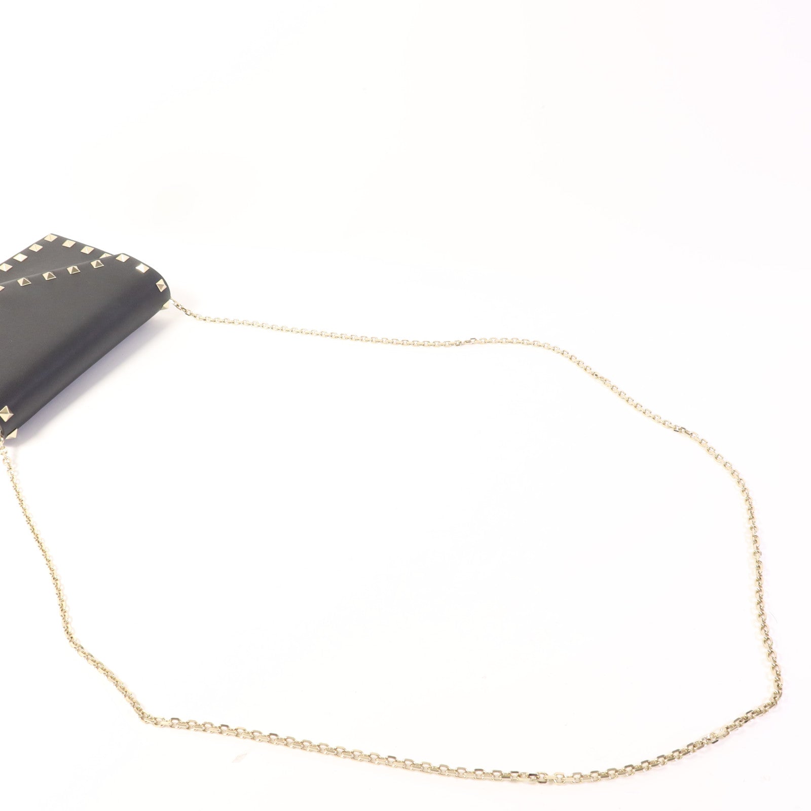 Valentino 【激減優惠】牛皮皮革Chain Shoulder Bag金扣鏈帶肩背袋